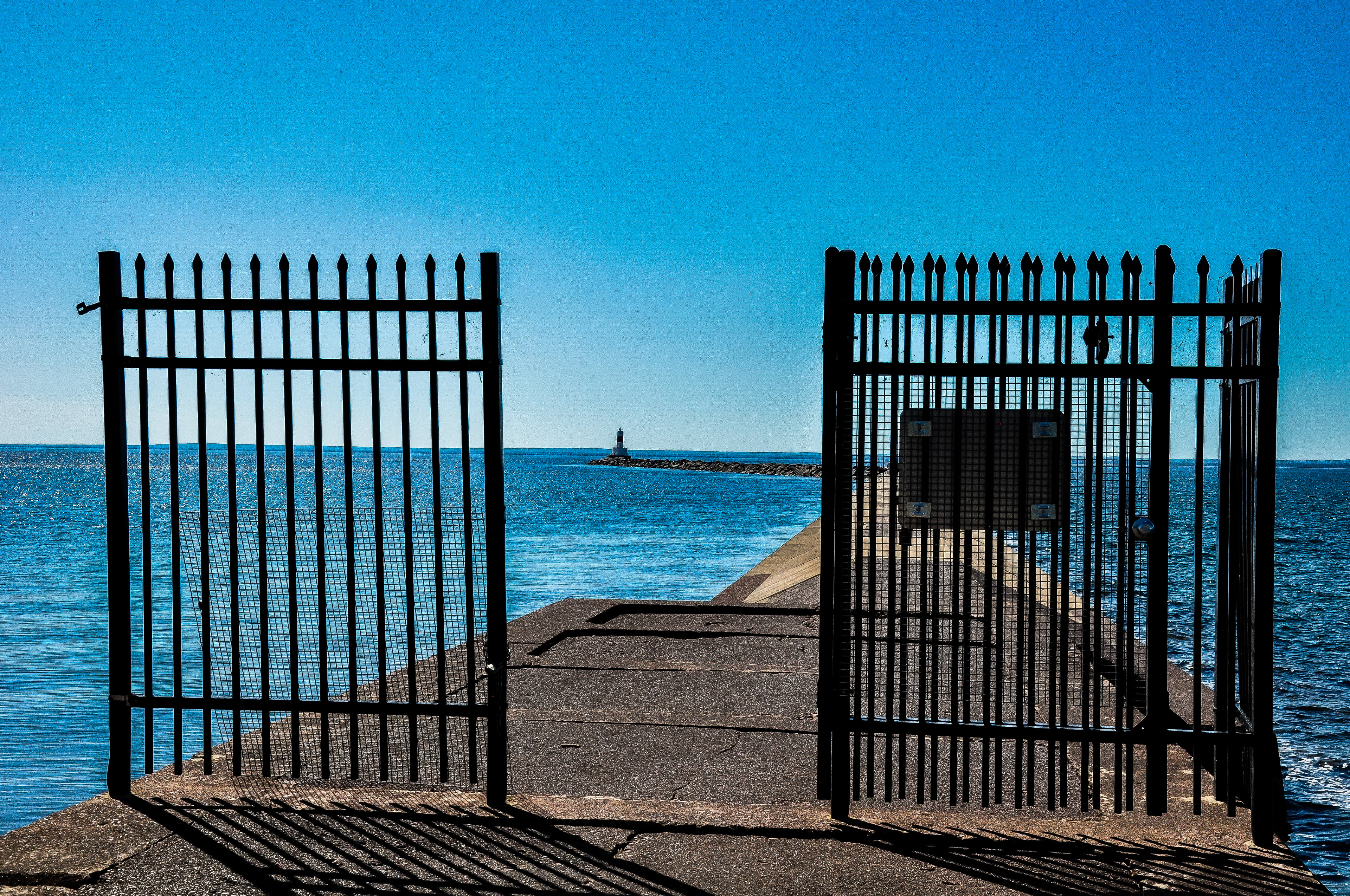 Presque Isle Harbor light; Marquette, July 2018