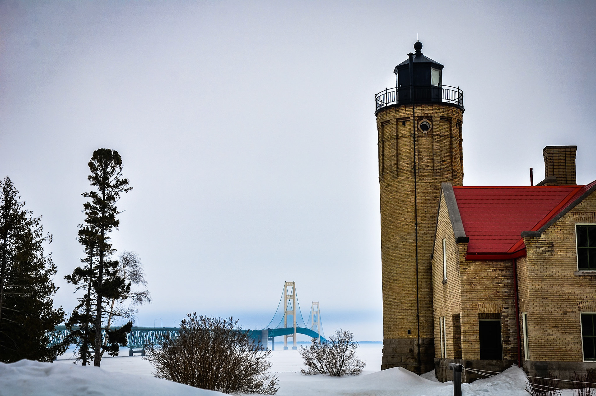 Old Mackinac Point Lighthouse; Mackinaw CIty. March 2019.