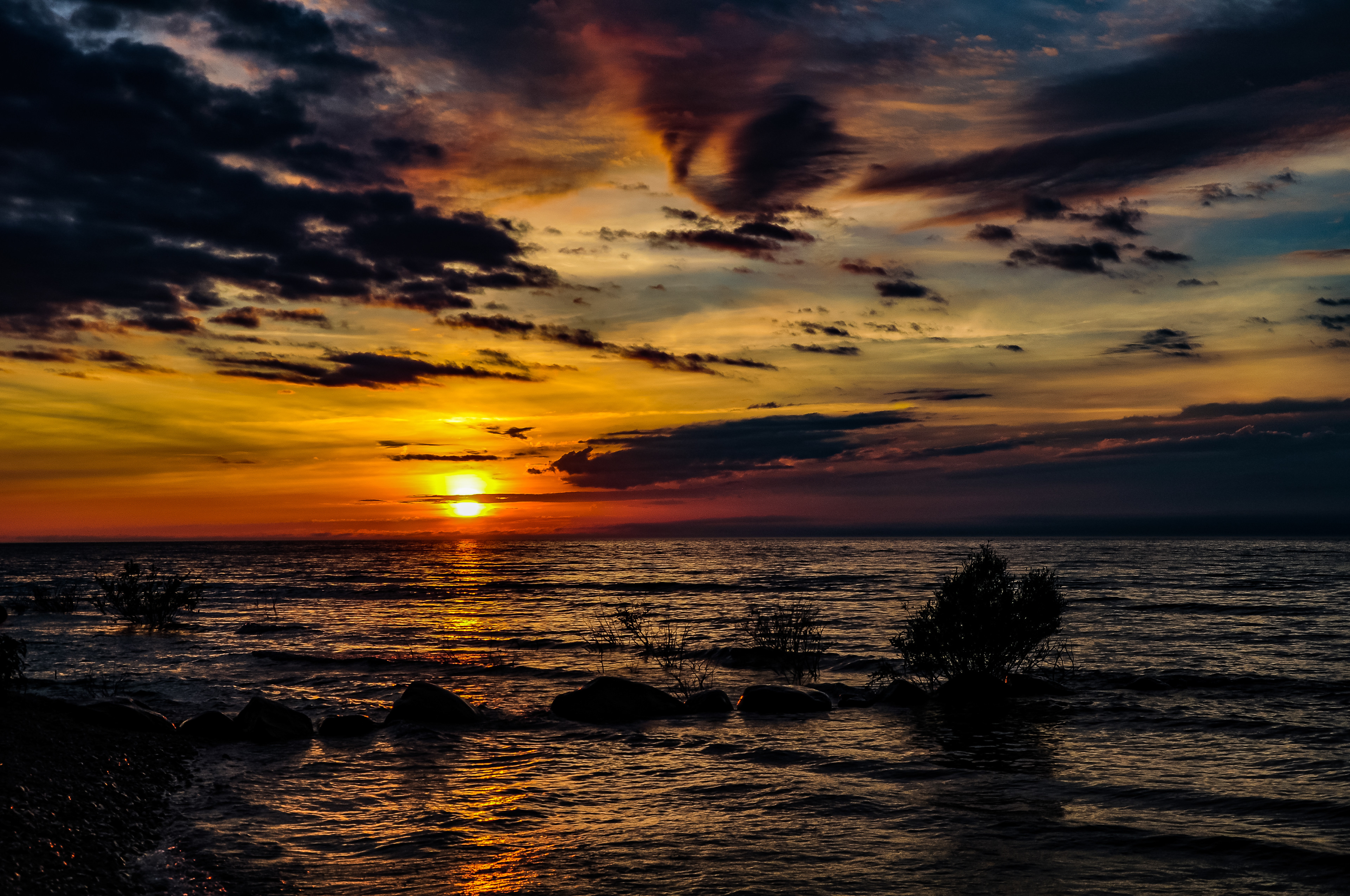 Sunset on Lake Michigan; Mackinaw City, MI. September 2018