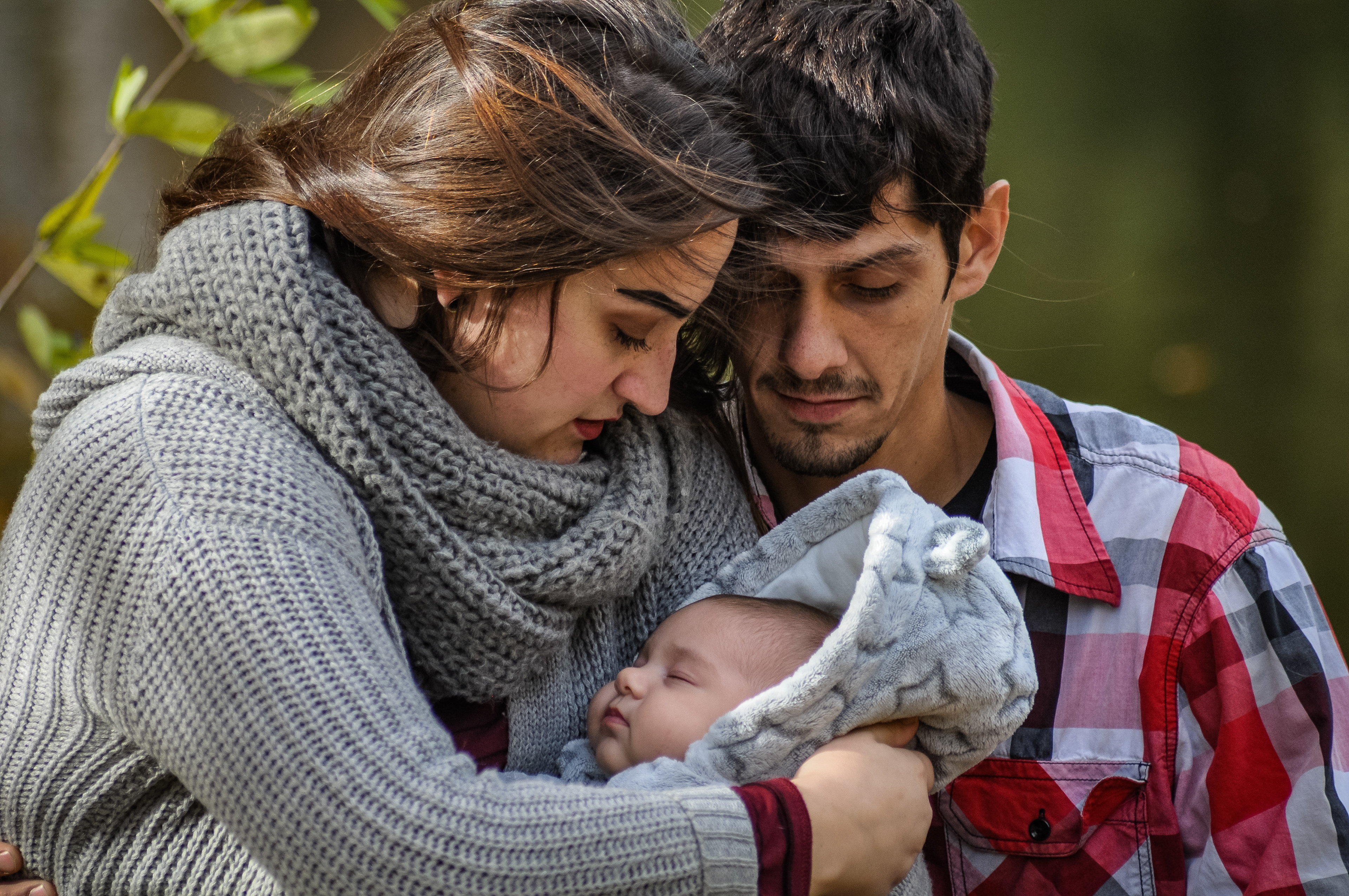 Alyssa, Bret, and Baby Violet; Fall 2019