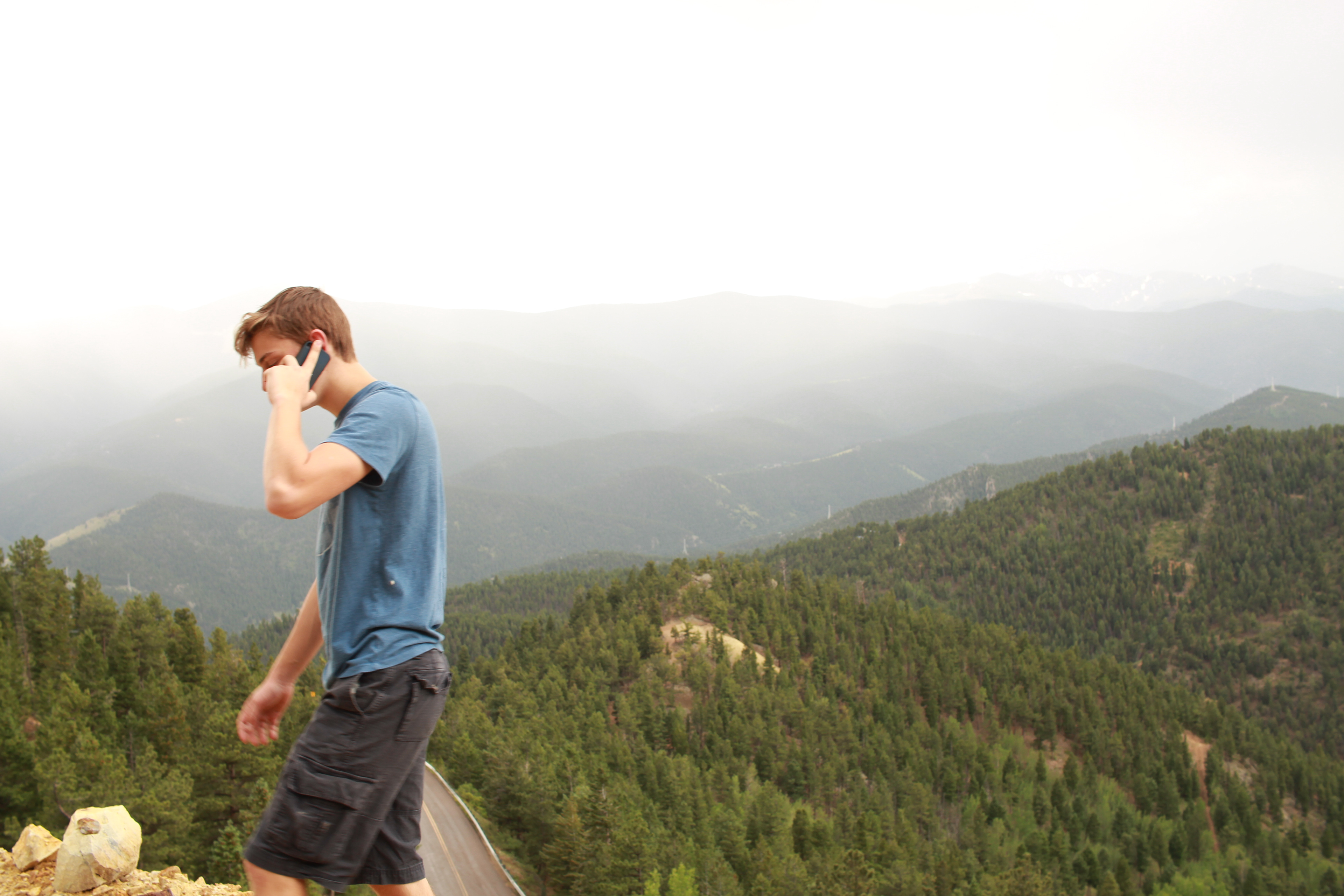 Ethan talking to our crew during the location scouting