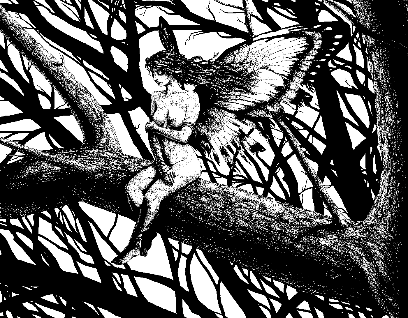 2007 - Desenlace (Denouement), drawing made in the old Paint.