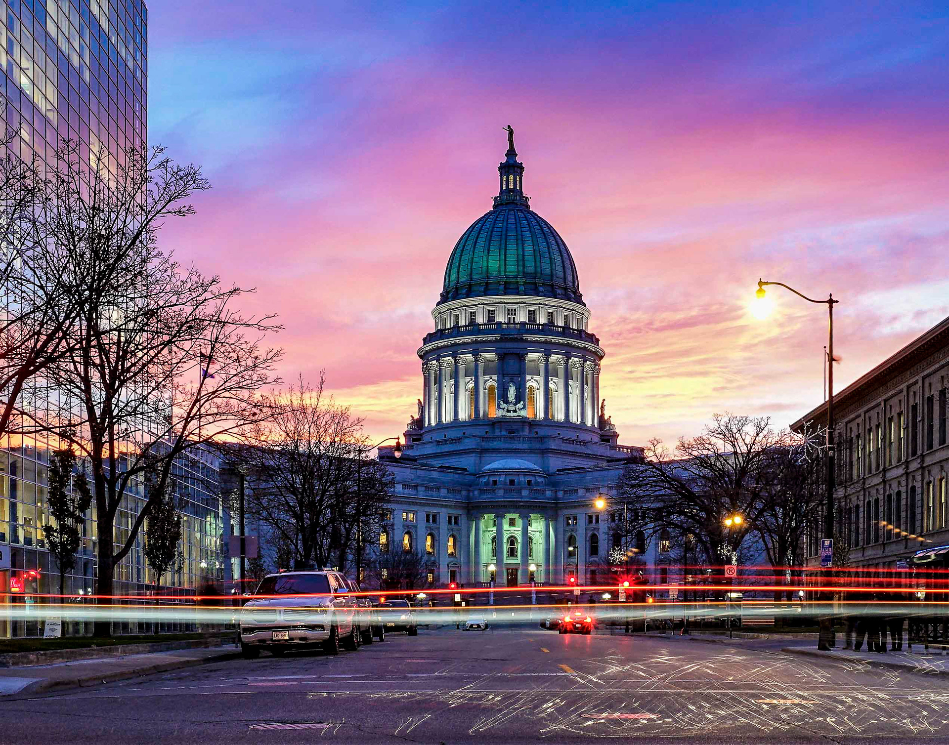 Long sunset shot of Madison Capital with A6000