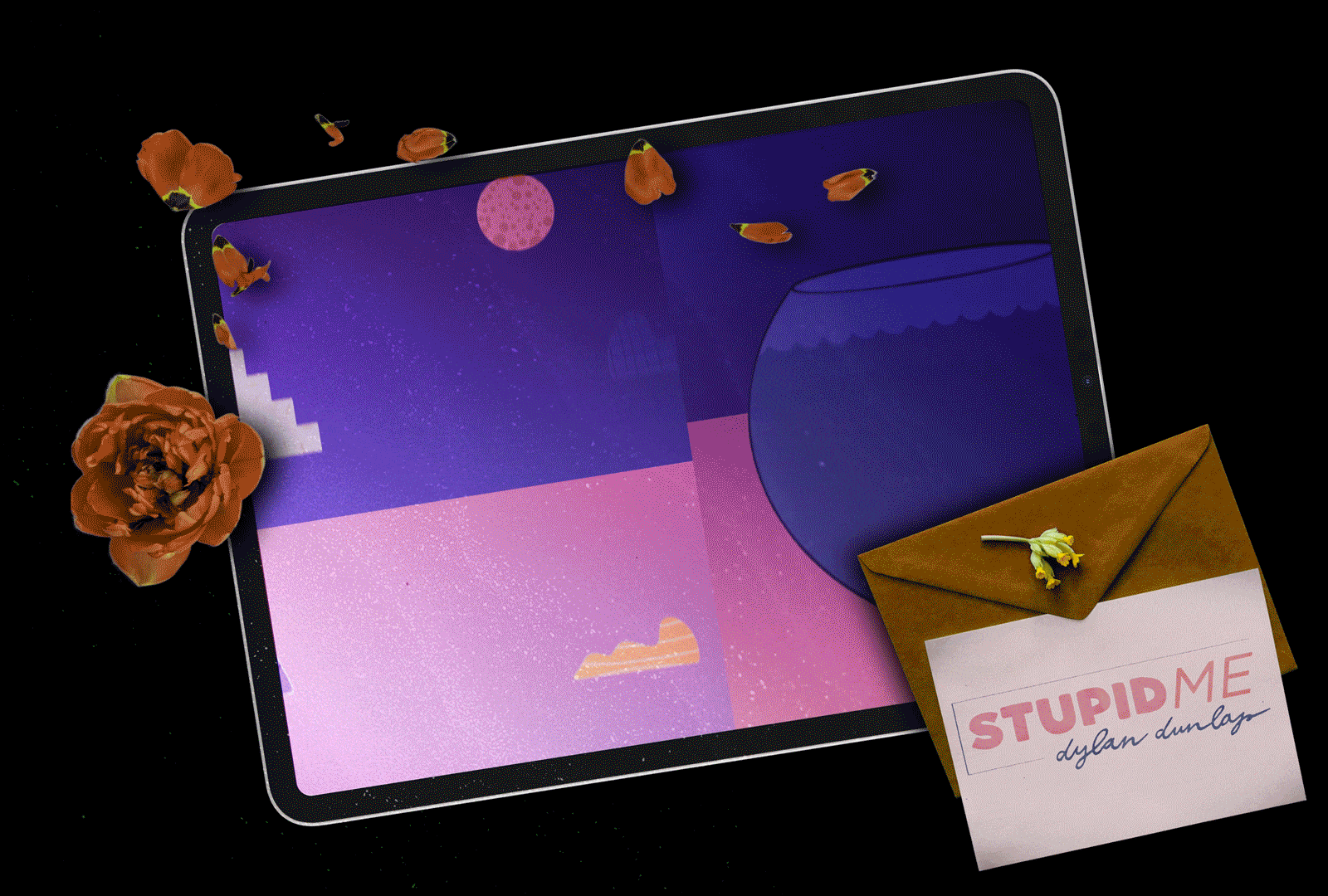 Created an animated music video for Brooklyn-based singer-songwriter Dylan Dunlap’s single 'Stupid Me,' telling a breakup story. Brooklyn’li müzisyen Dylan Dunlap’ın 'Stupid Me' şarkısı için ayrılık hikayesini anlatan bir animasyon müzik videosu hazırladım.