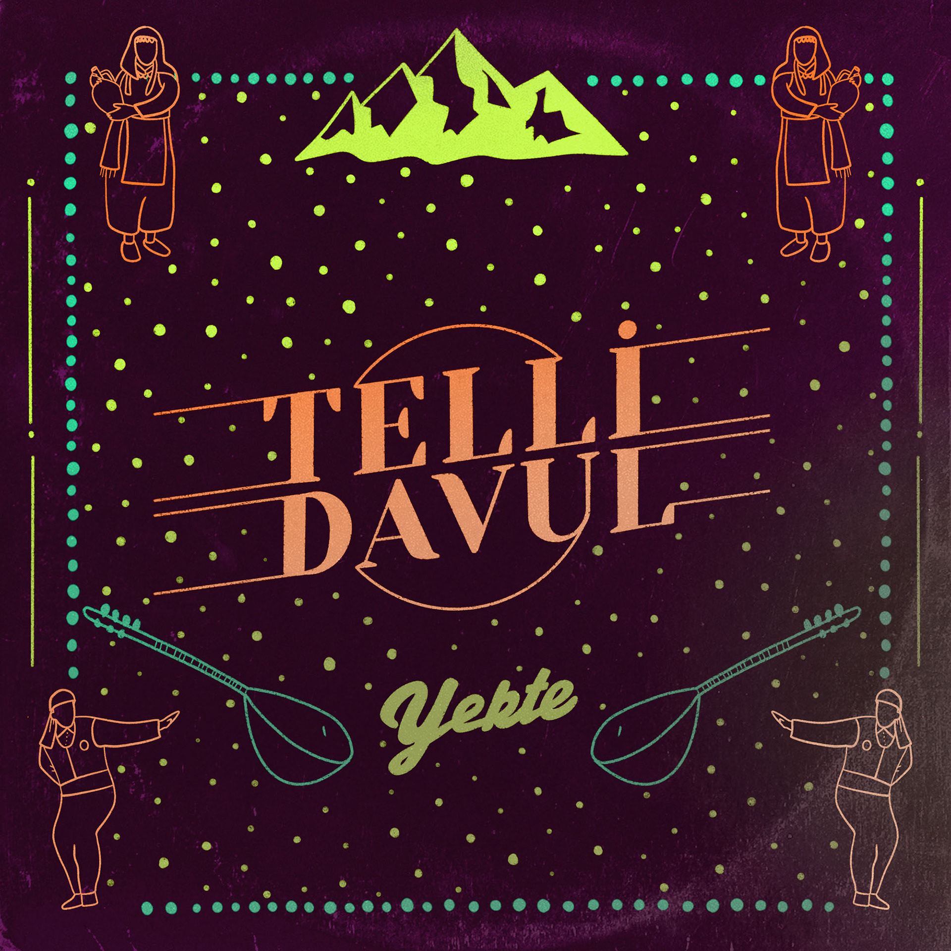 Telli Davul - Yekte album cover designed by Efe Karadağlı