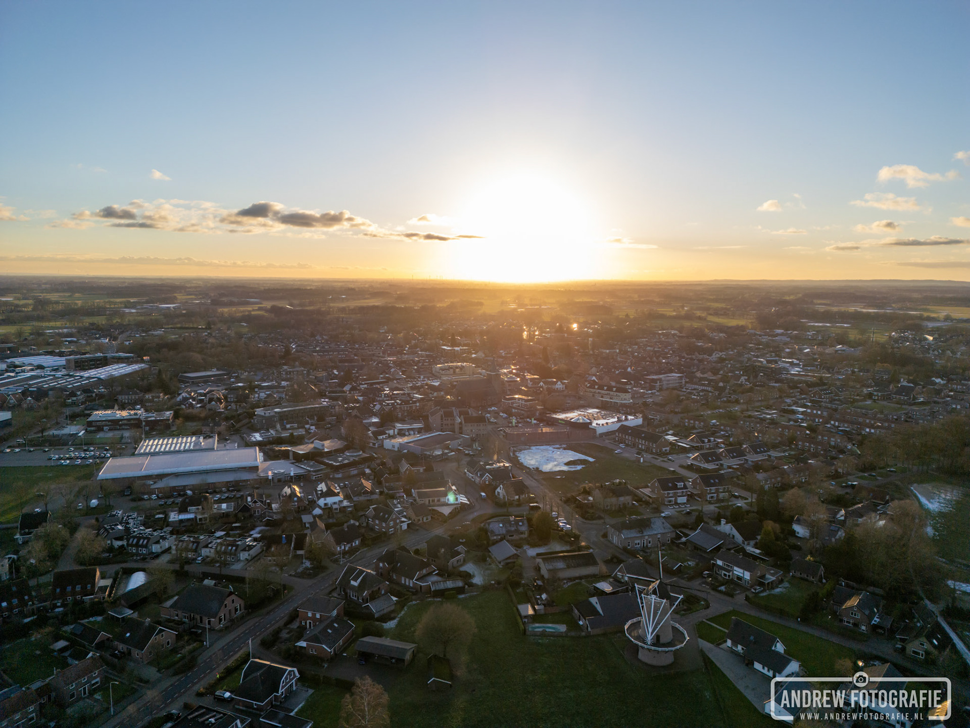Zonsondergang in Varsseveld (18-01-2024).