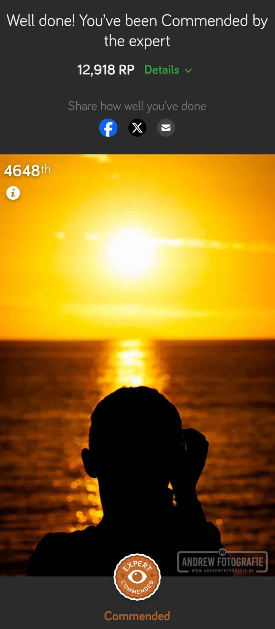 Uitslag Commended award profielfoto Photocrowd