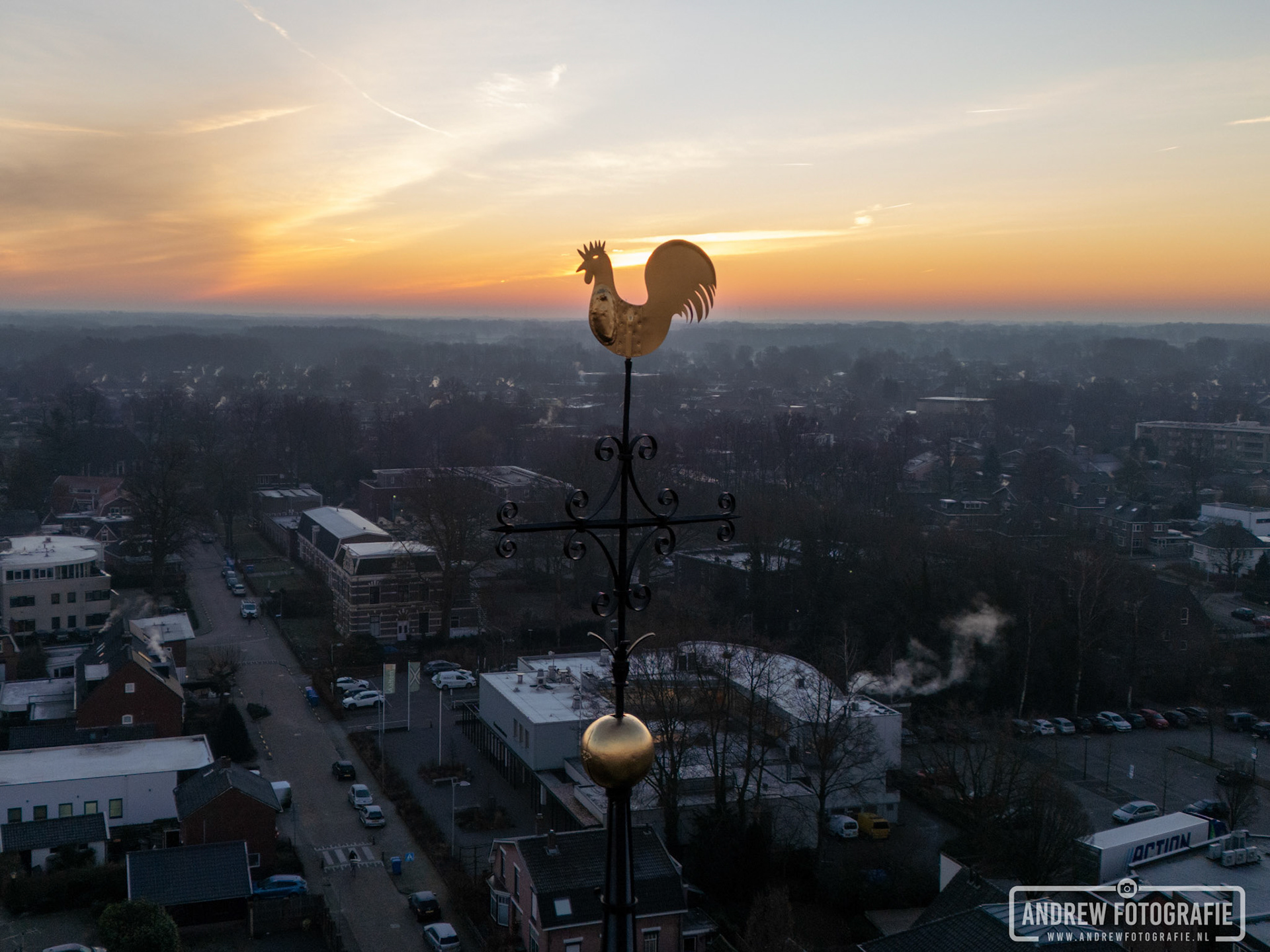 Zonsopkomst Oude Helenakerk Aalten (11-01-2024)