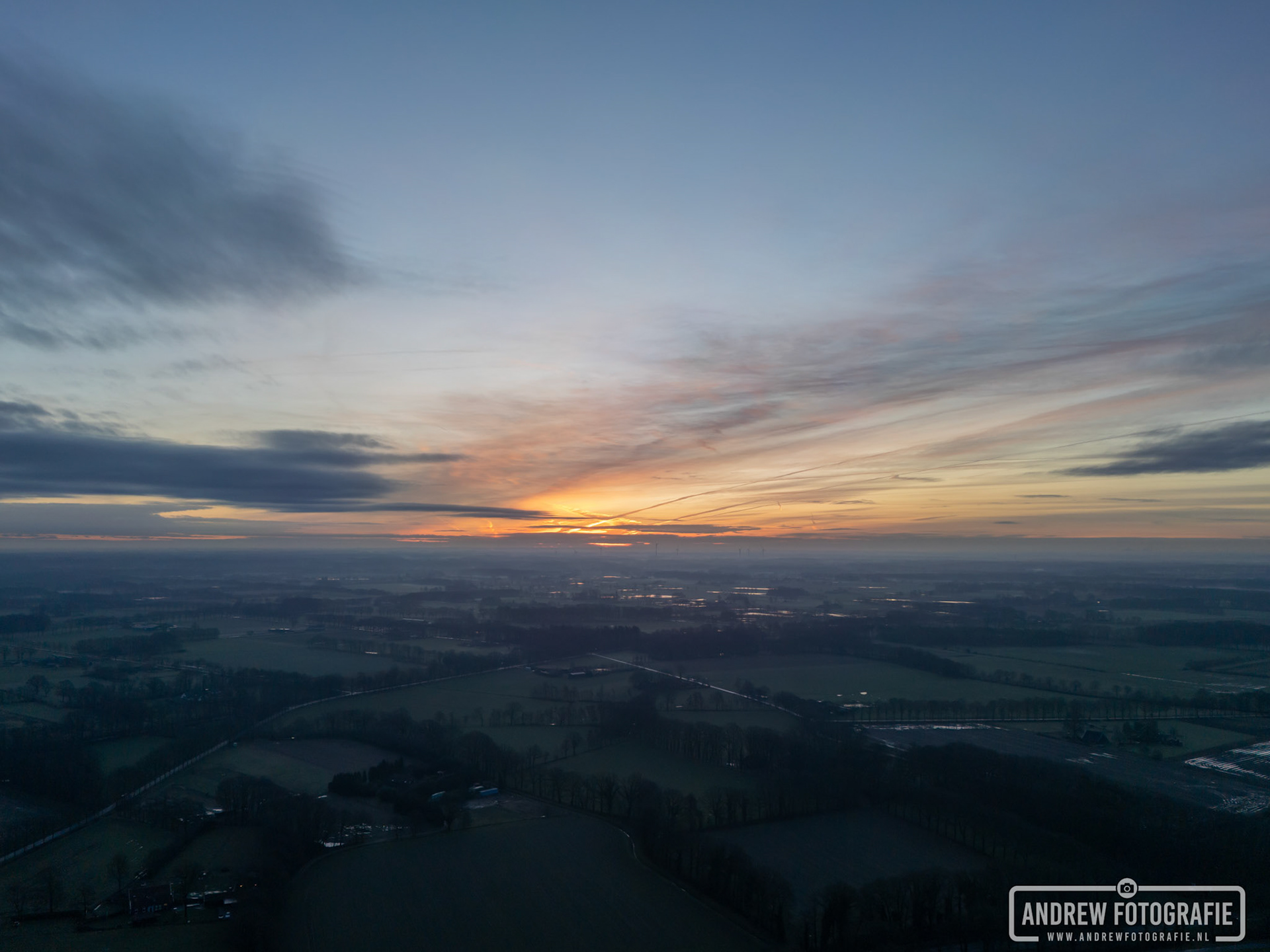 Zonsopkomst in Aalten (10-02-2024).