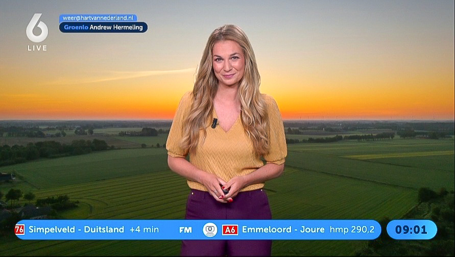 Mijn dronefoto van de zonsopkomst in Groenlo uitgezonden op SBS6 tijdens Hart van Nederland