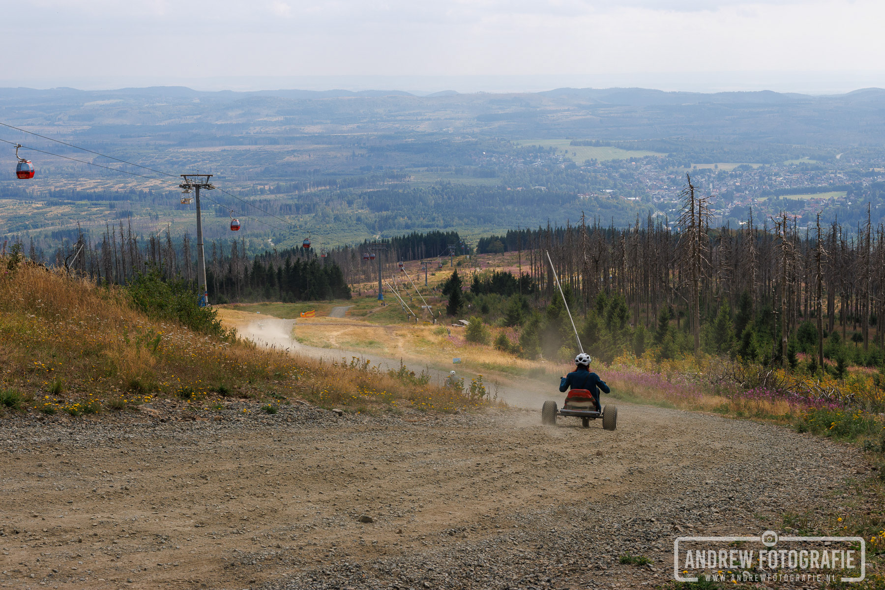 Afdaling op Monsterrollers op het offroad parcours in Braunlage