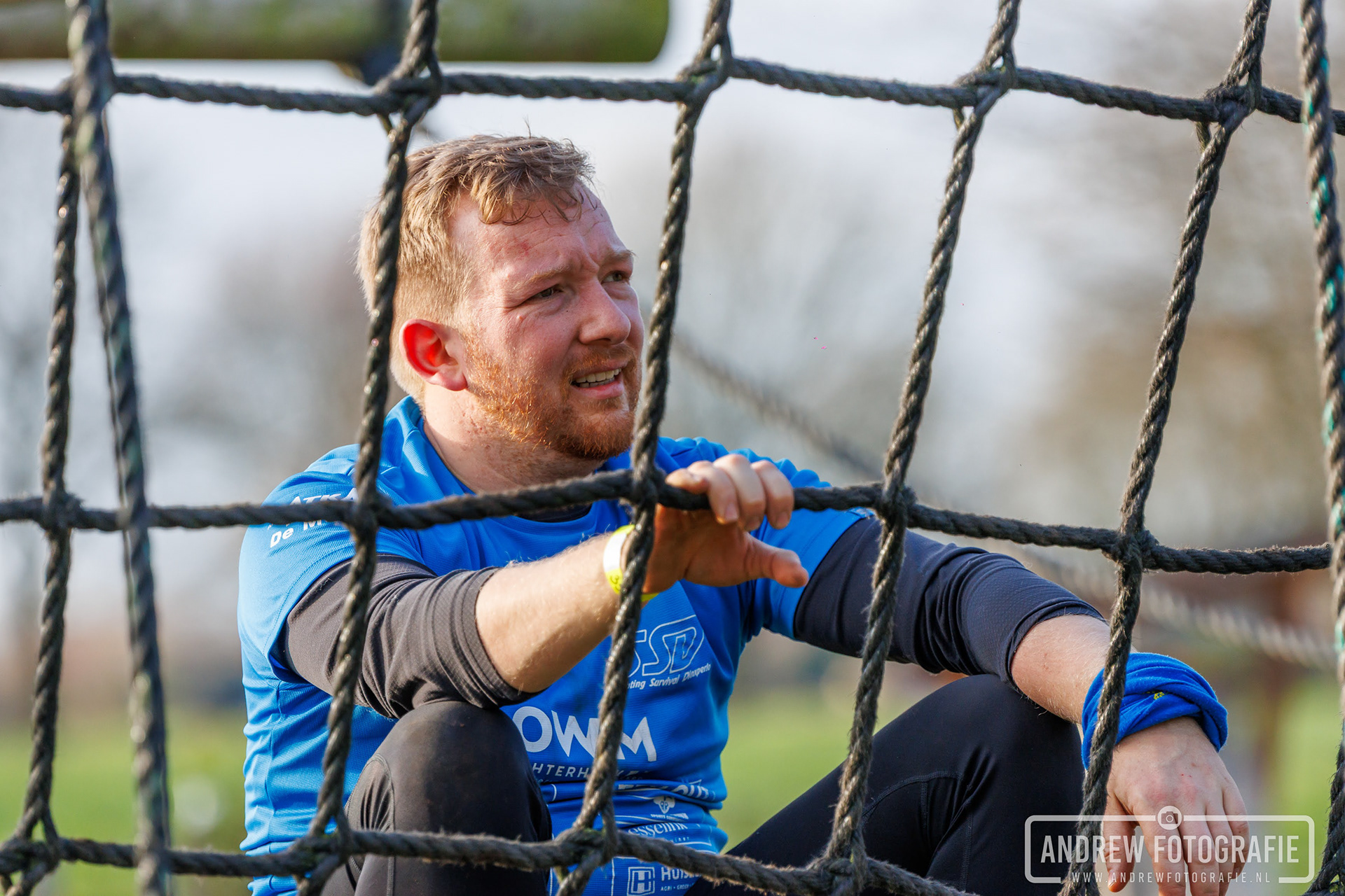 Survivalrun - Dinxperlo - Deelnemer achter het net