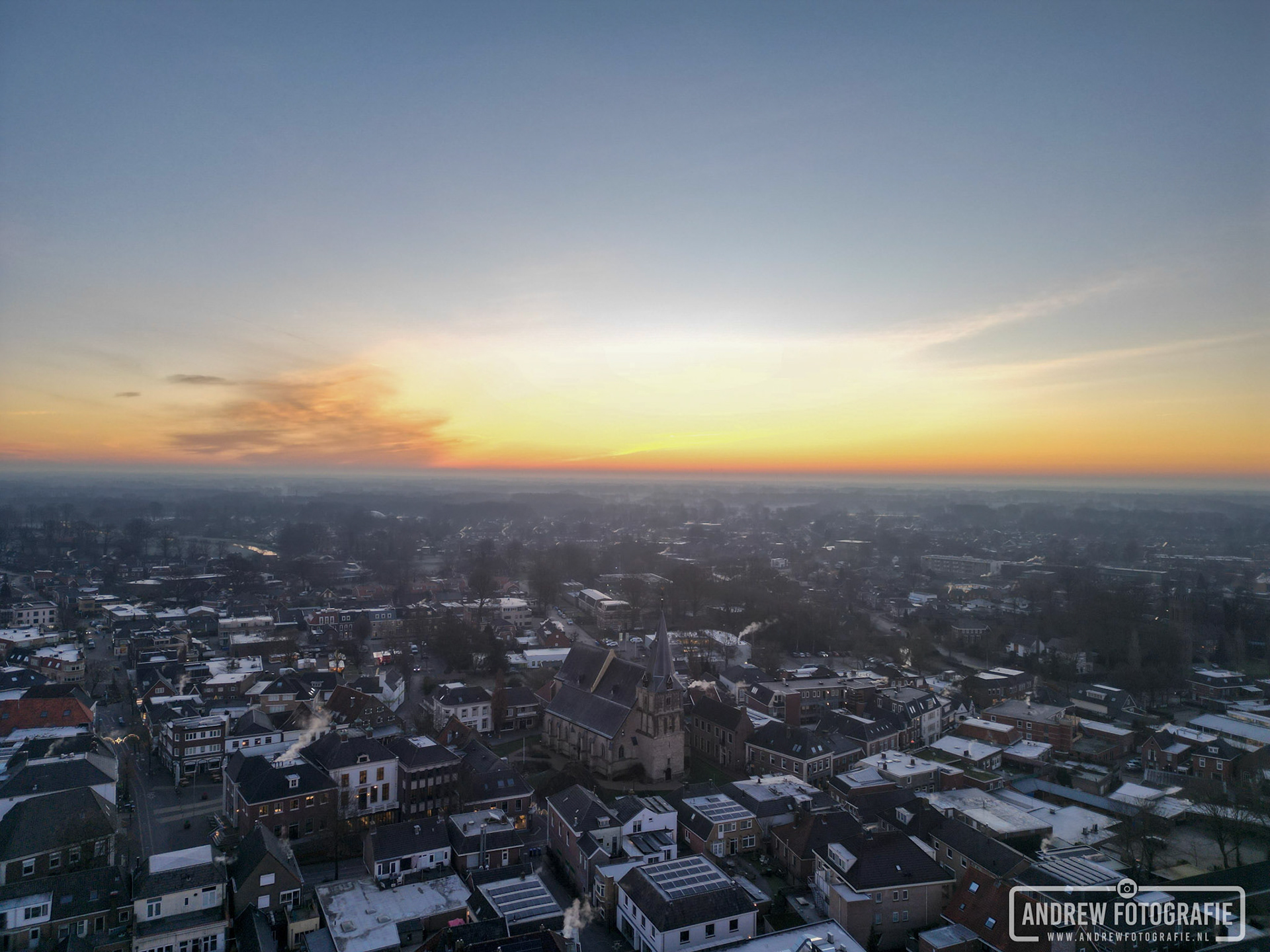 Zonsopkomst Centrum Aalten (11-01-2024