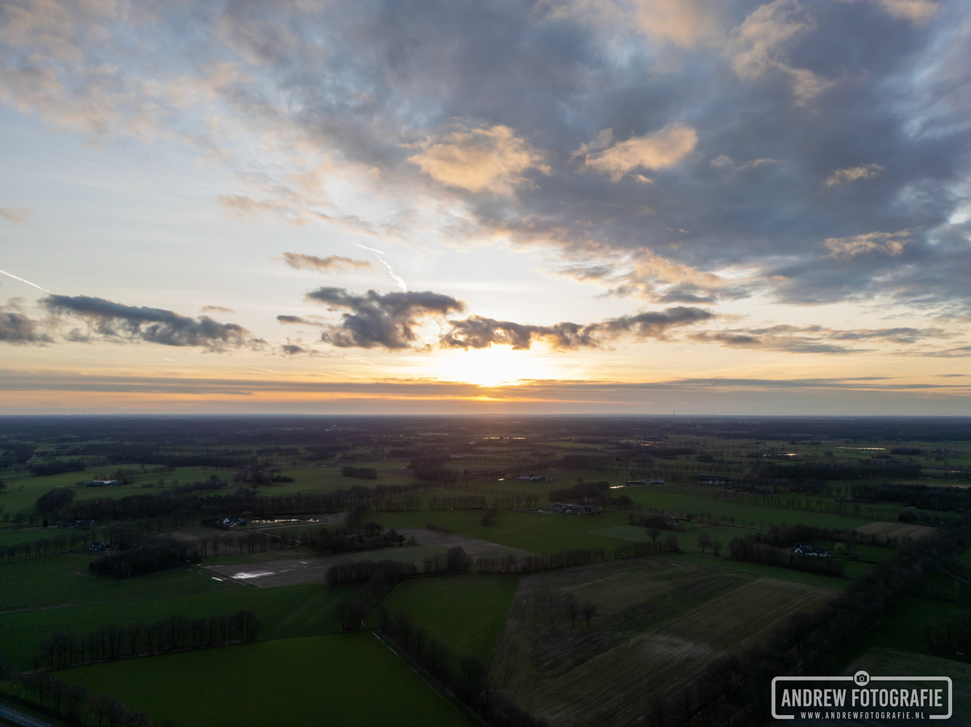 Zonsopkomst in Aalten (03-03-2024).