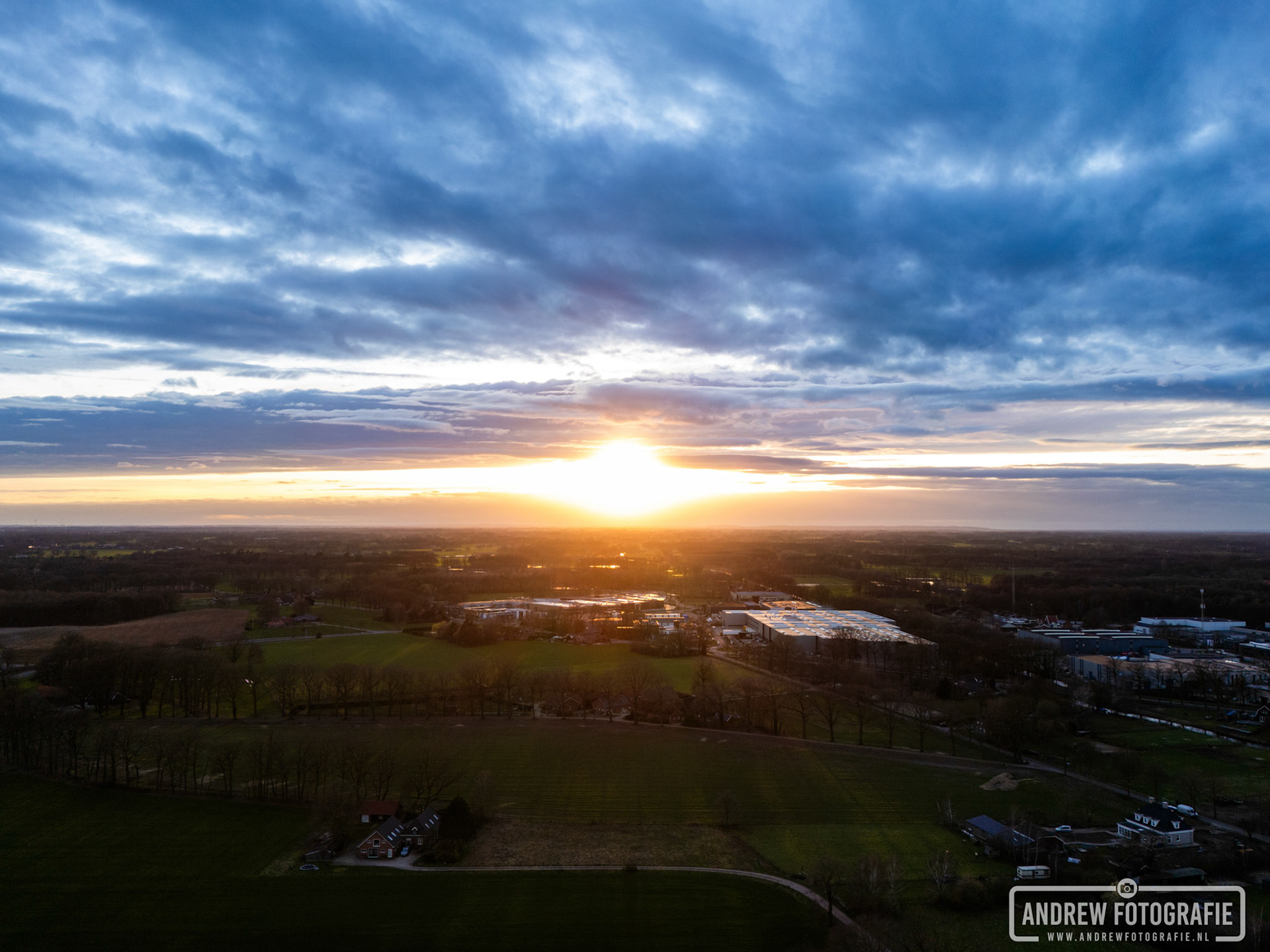 Zonsondergang in Aalten (02-03-2024)