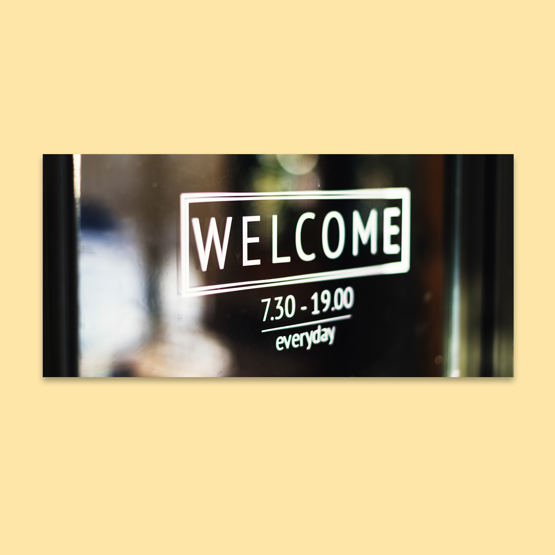 Openingsuren - Raamsticker