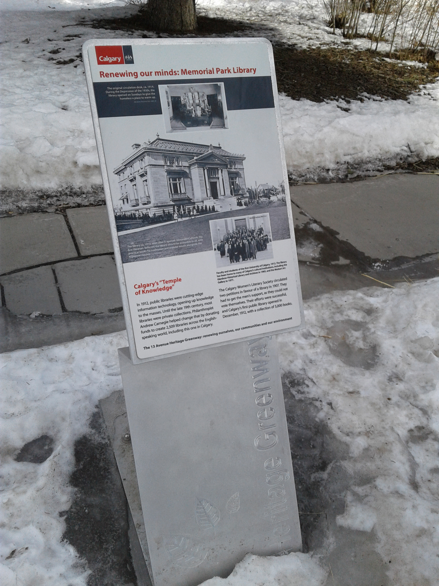 Sign installed on 13th Avenue