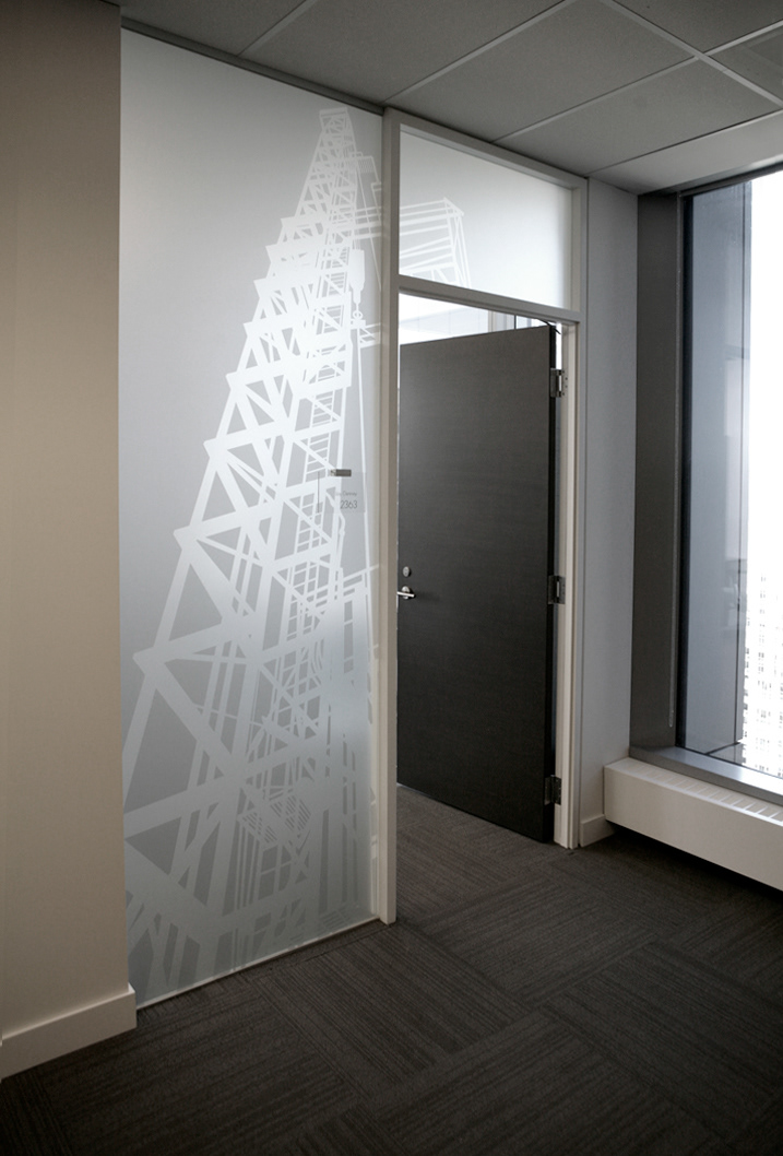 Office Frosted Glass Decal