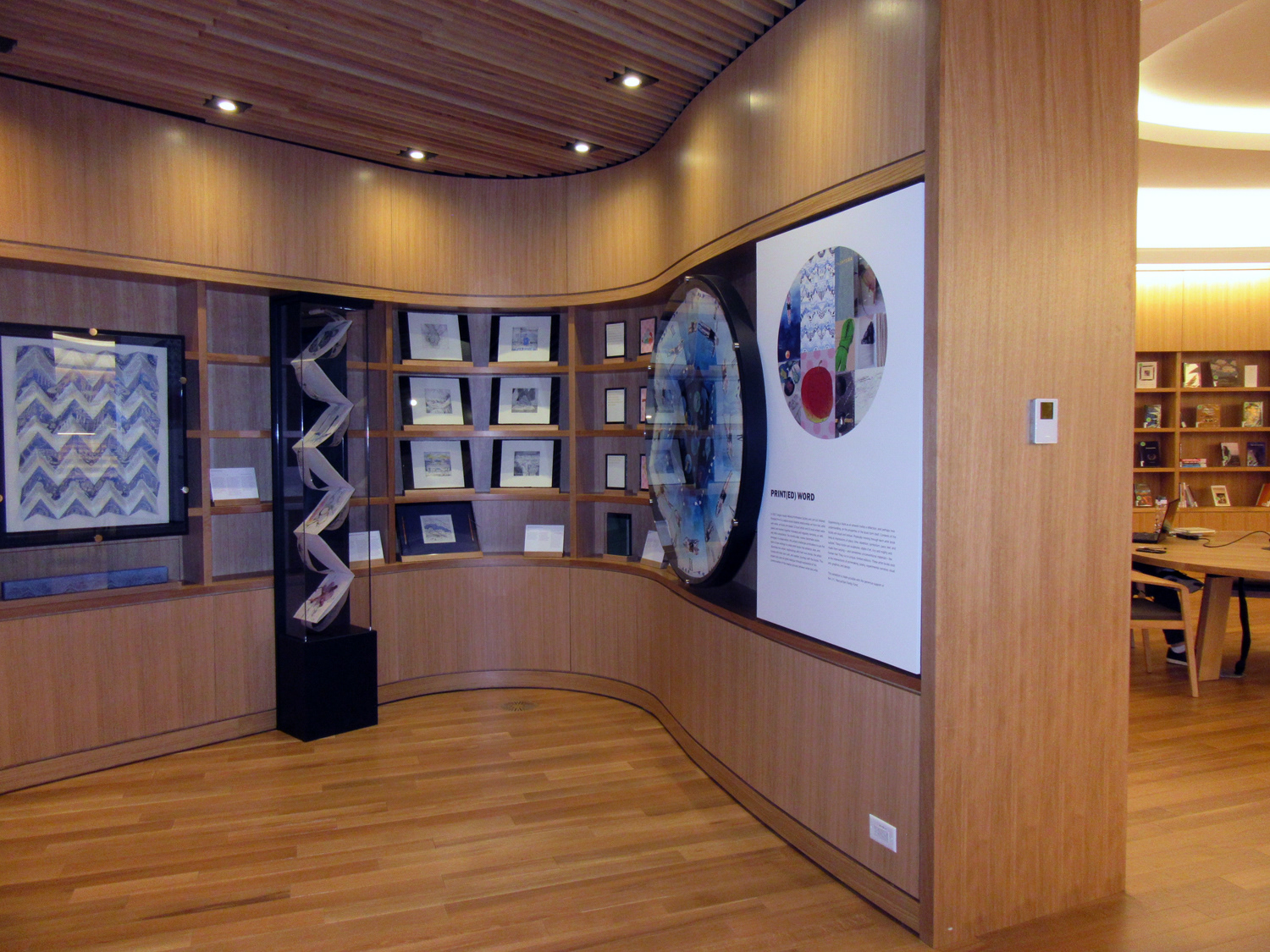 Exhibit in Simmons-Harvie Community Living Room