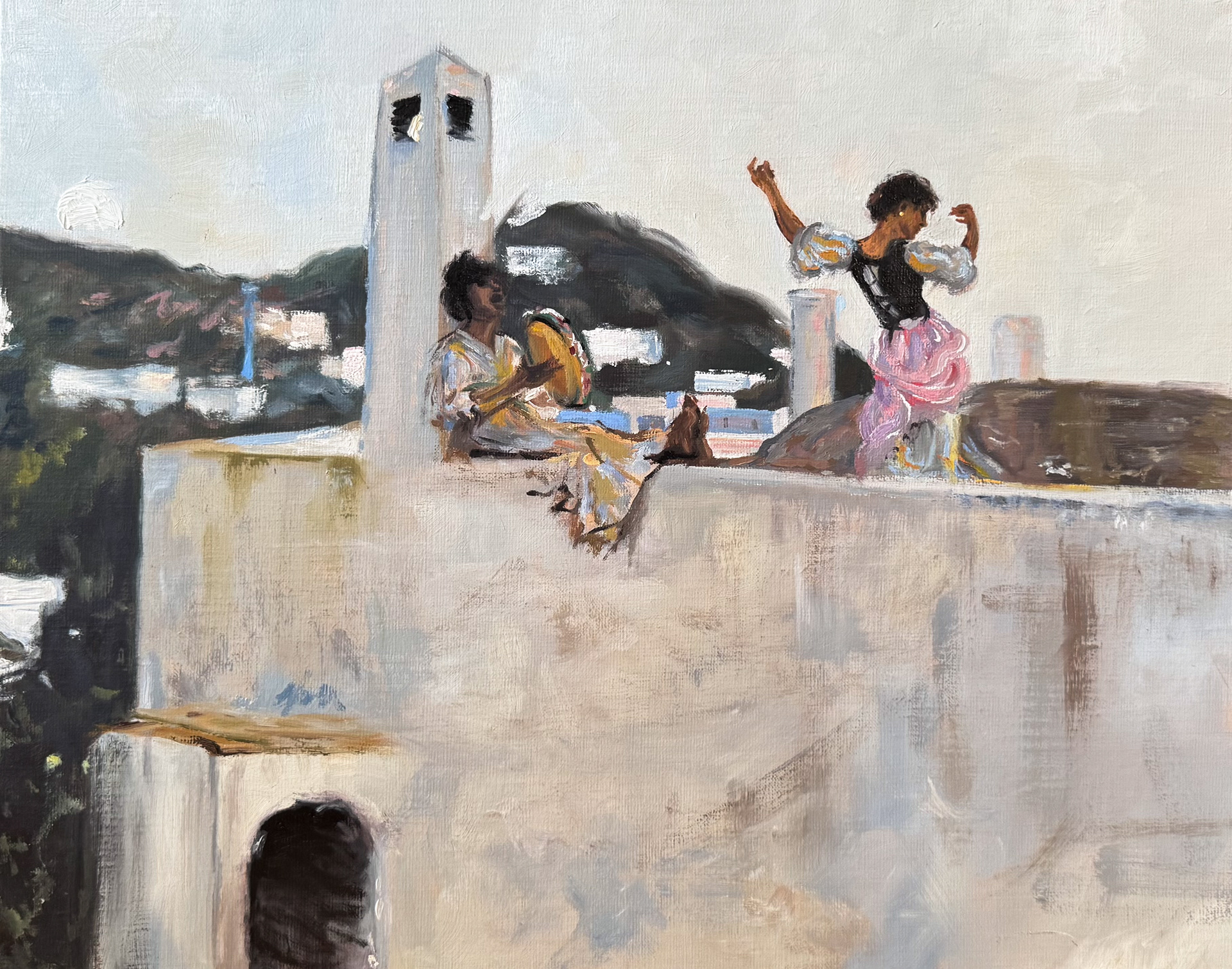 Capri Girl on a Rooftop, after John Singer Sargent, 2025