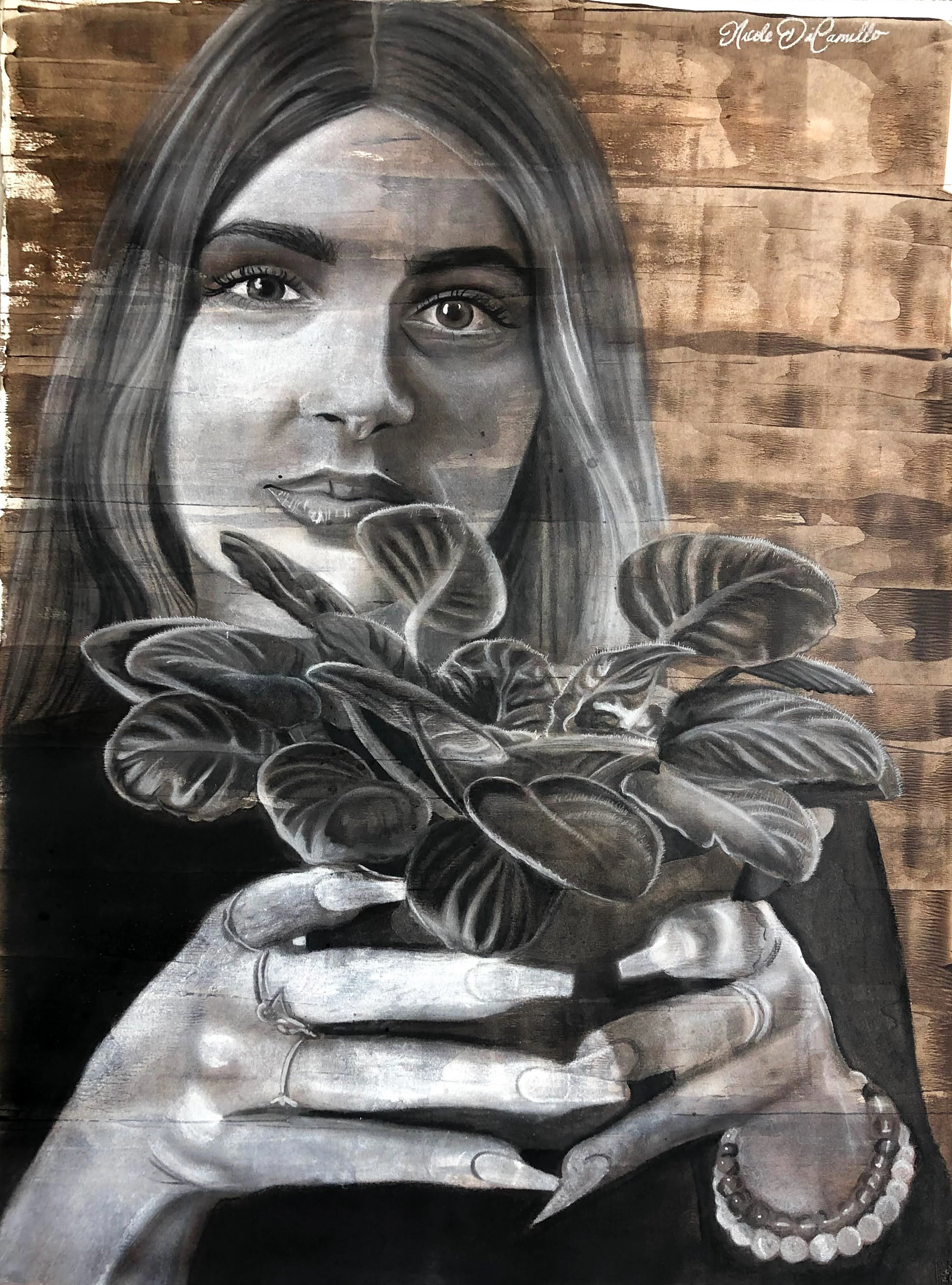 Self Portrait with African Violet, 2021