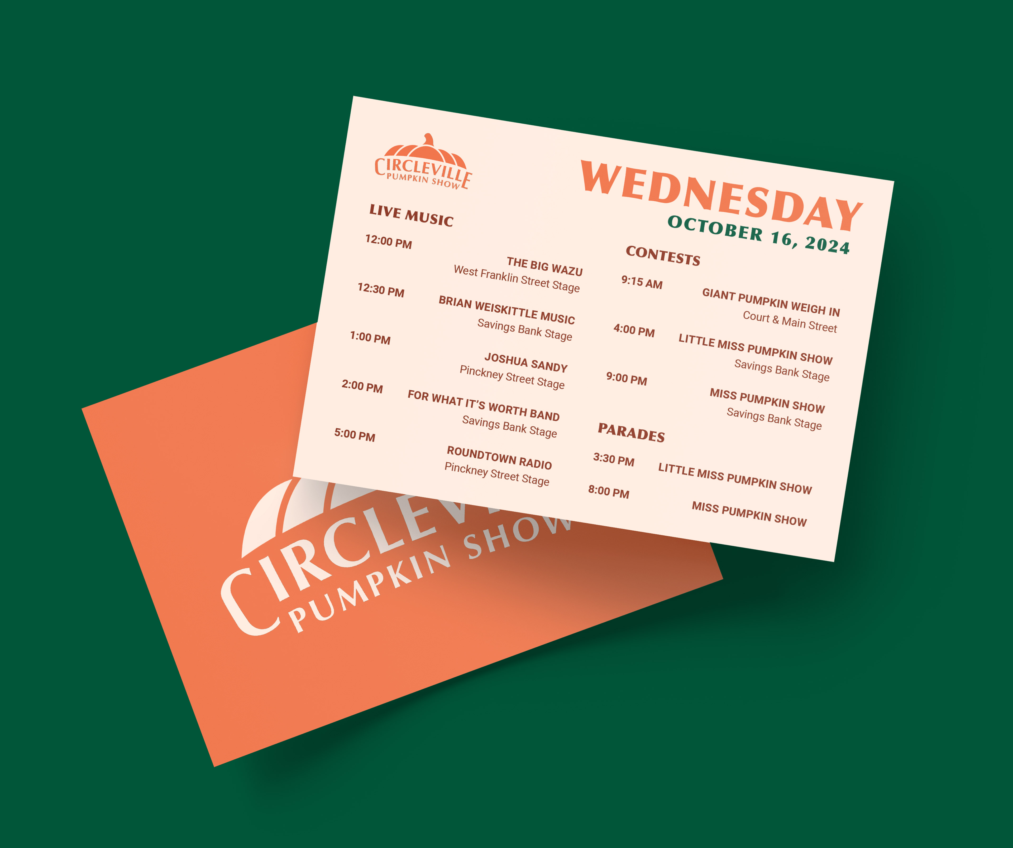 Schedule Postcard