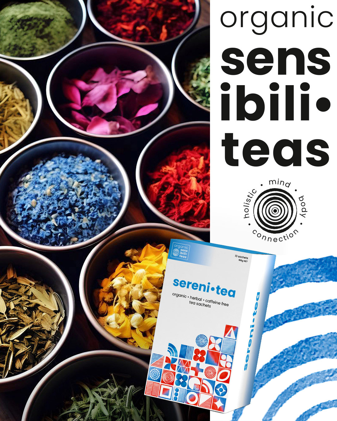 Sereni-tea - Instagram post for organic herbal tea brand