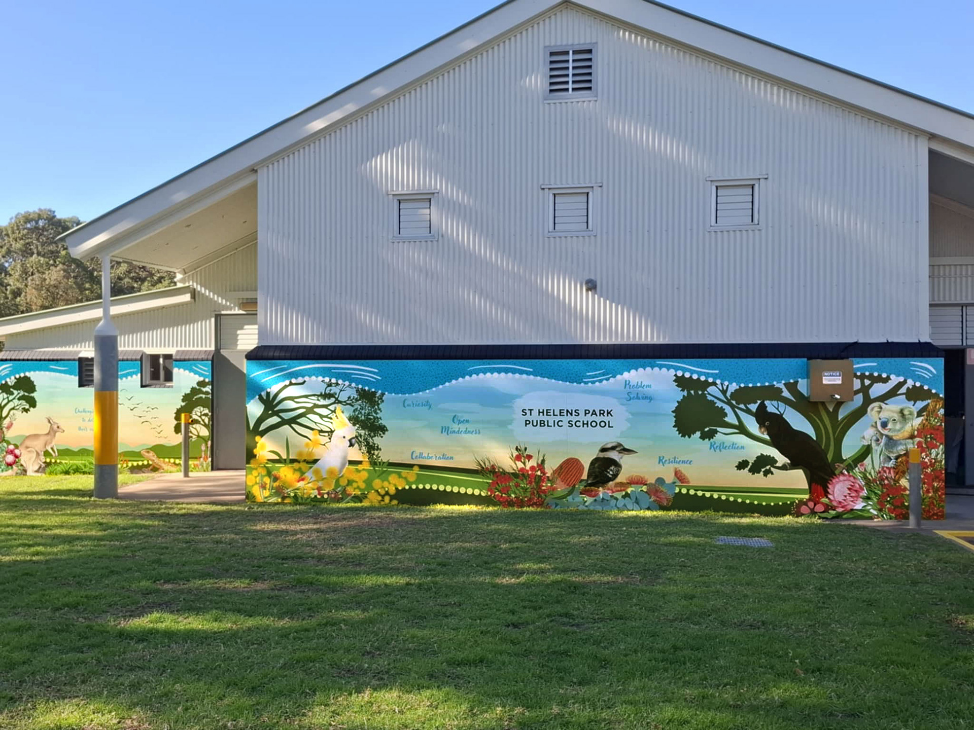 school hall wall mural 2