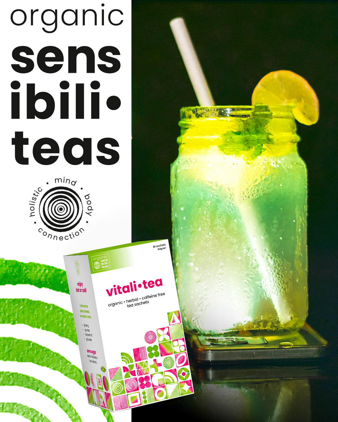 Vitali-tea - Instagram post for organic herbal tea brand