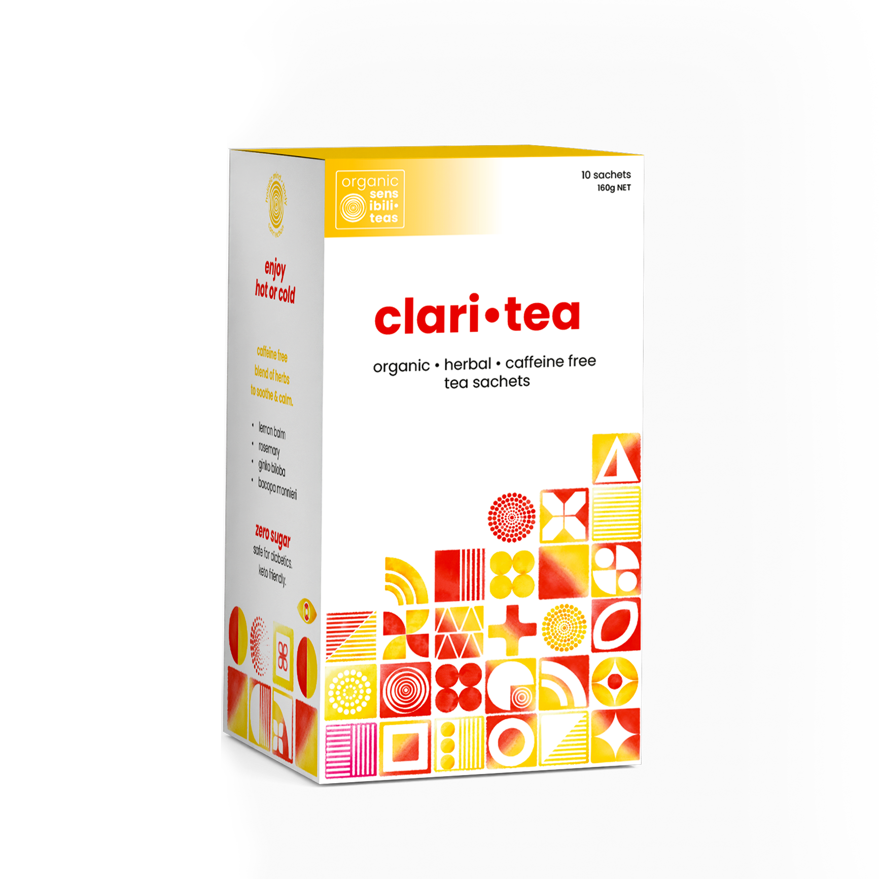 Clari-tea - packaging for organic herbal tea brand