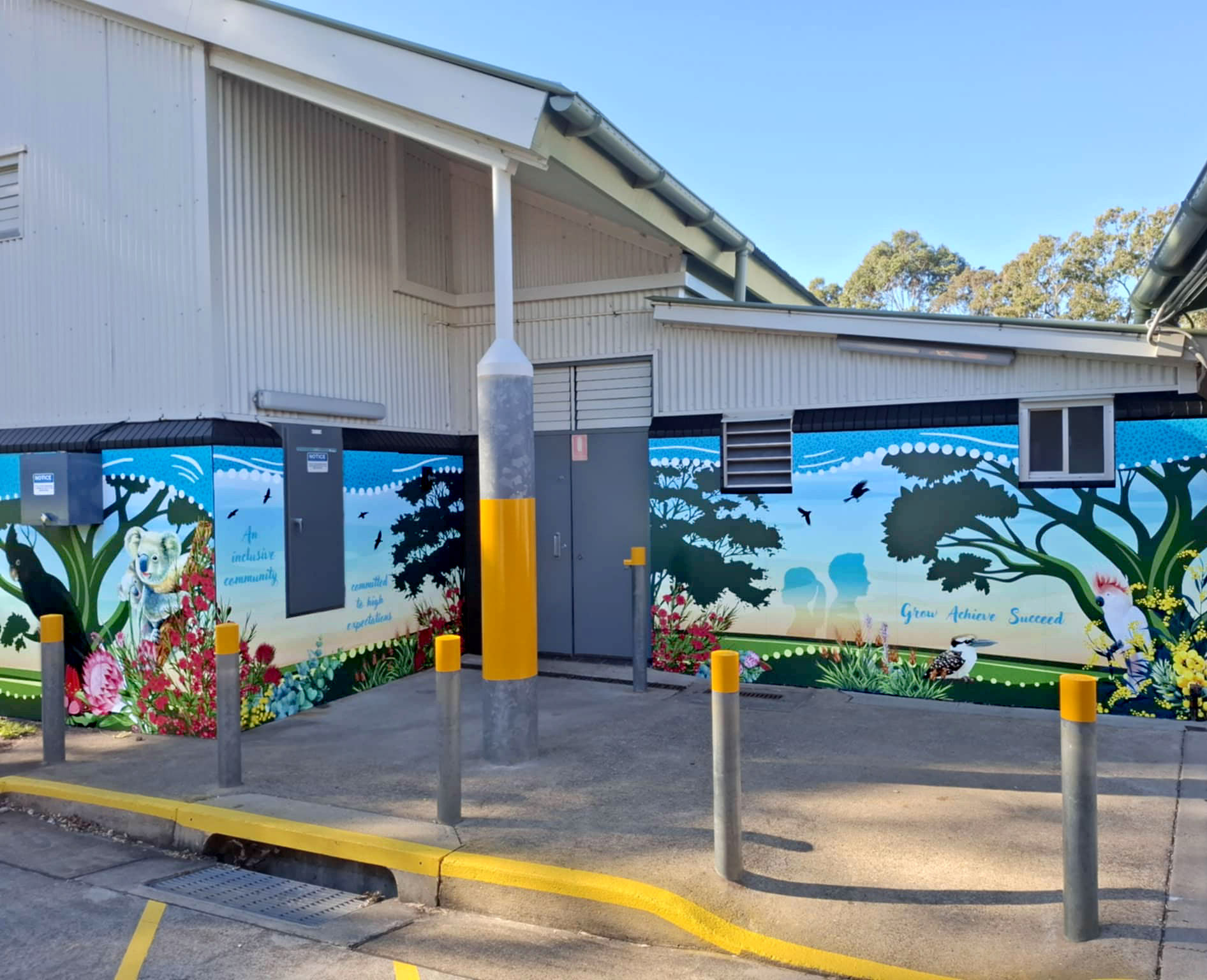 school hall wall mural 3