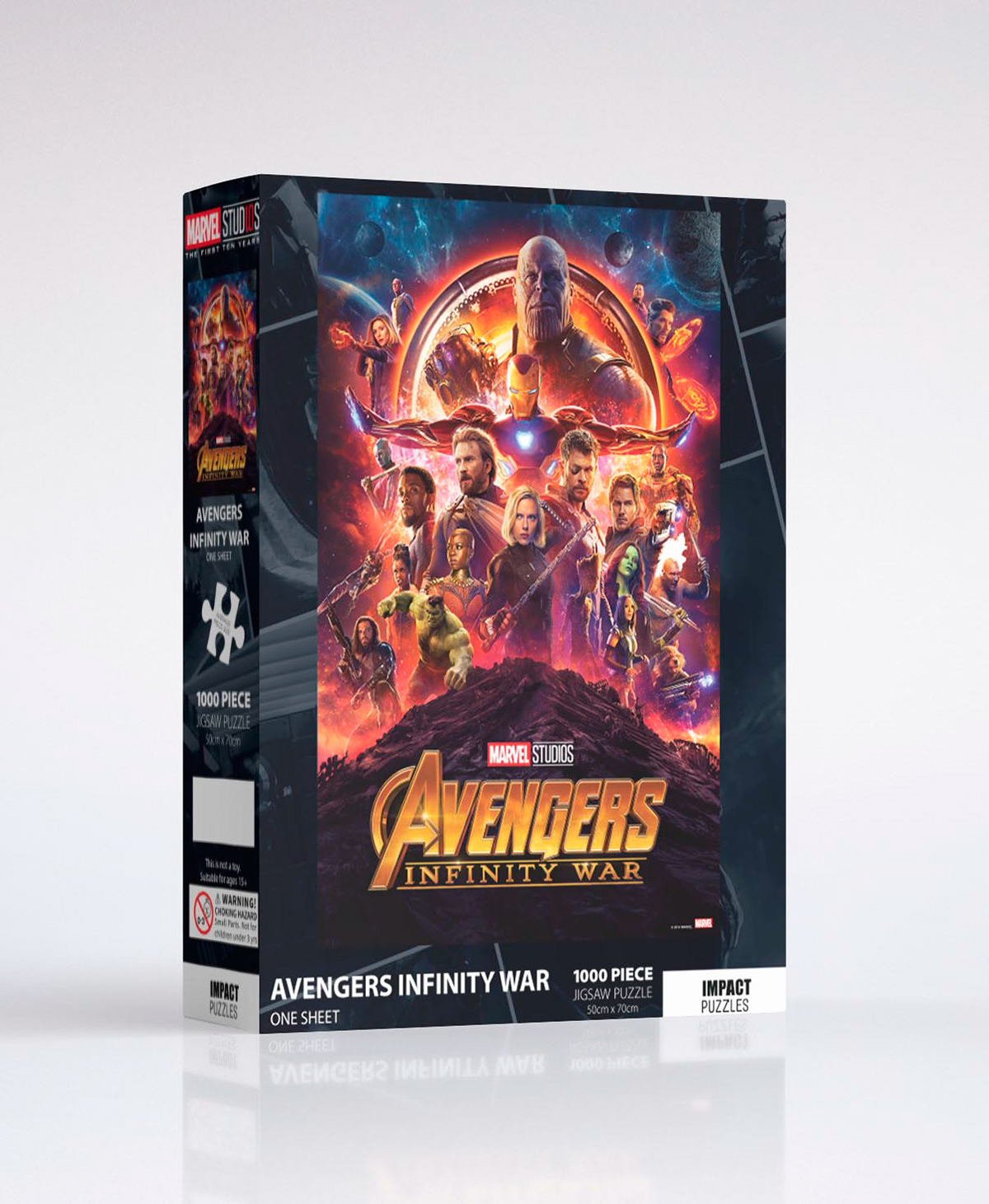 Puzzle Box Packaging Mock Up - Marvel Avengers