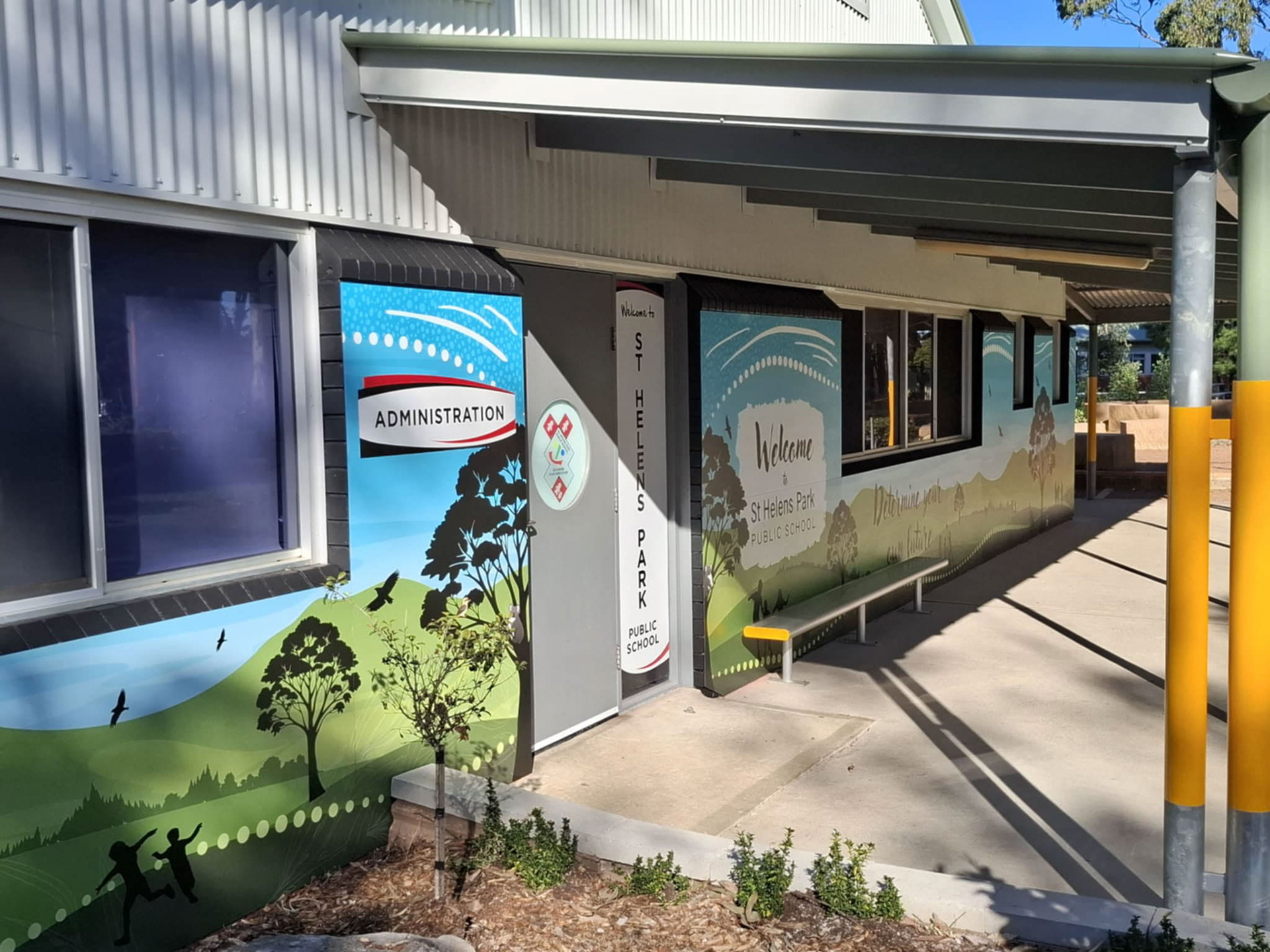 School Office wall mural