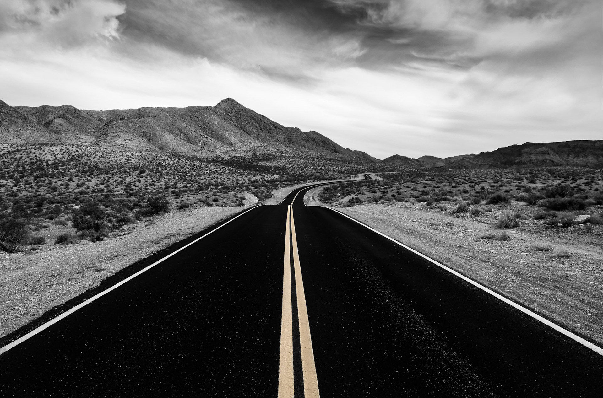 Desert road, Nevada, October 2014