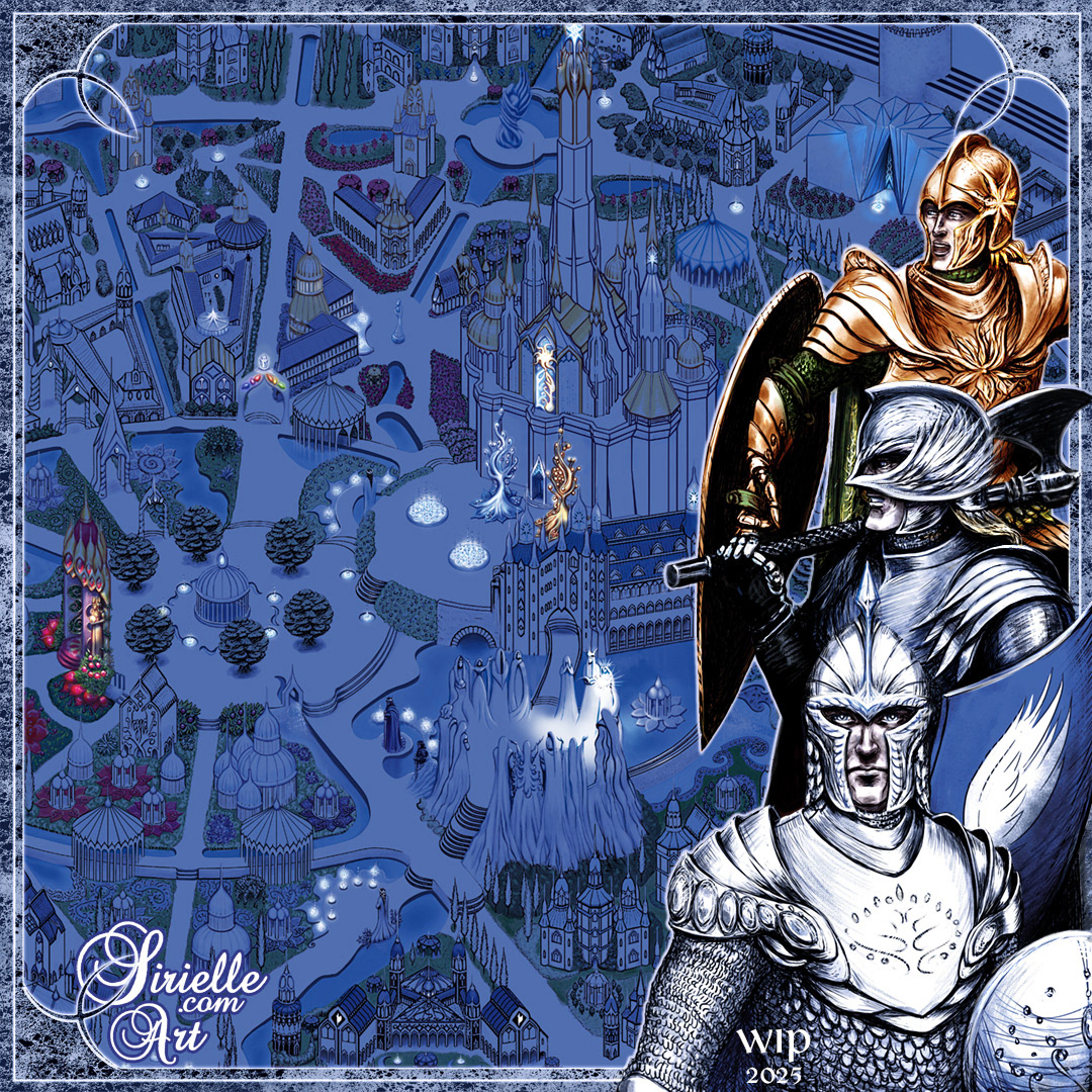 Armor color & night map of Gondolin WiP (Photoshop, 2025)