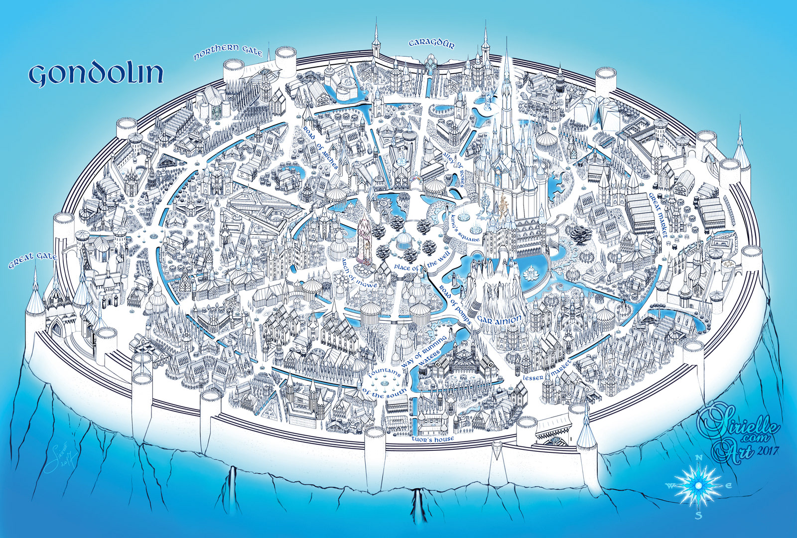 Gondolin in blue, 2017