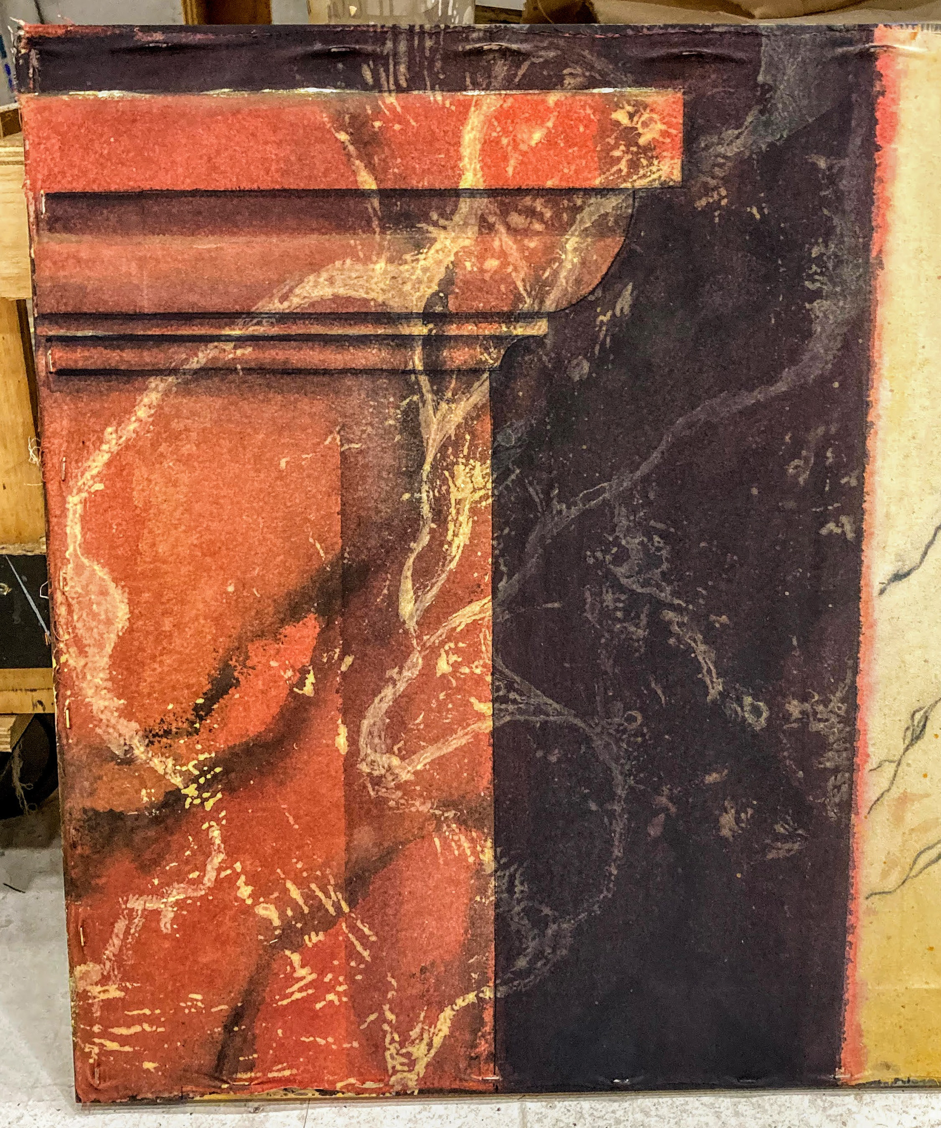 Marble Treament on Muslin