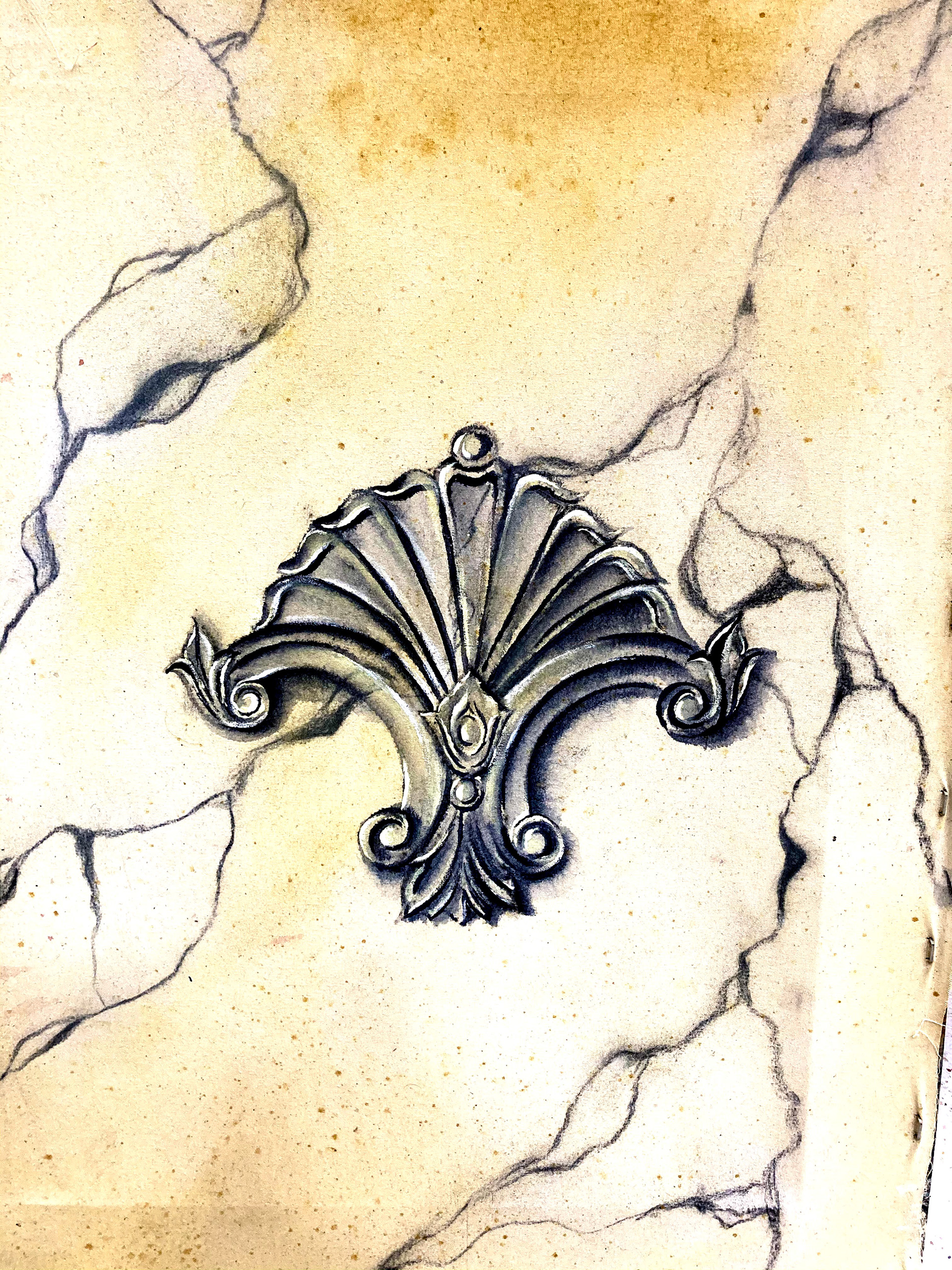 Marble Treatment on Muslin