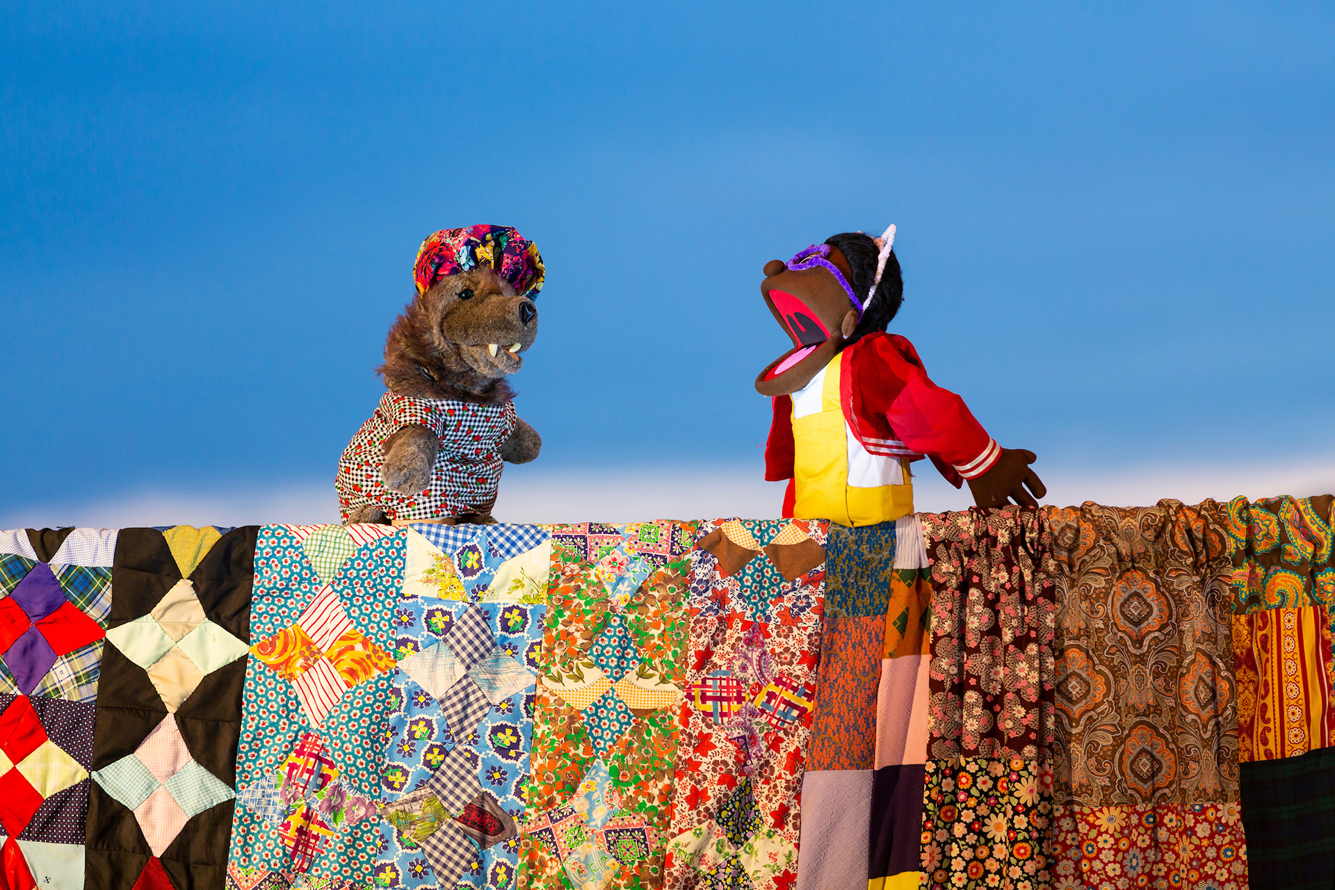 Quilt Curtain and Puppet Clothing (INTO THE WOODS)