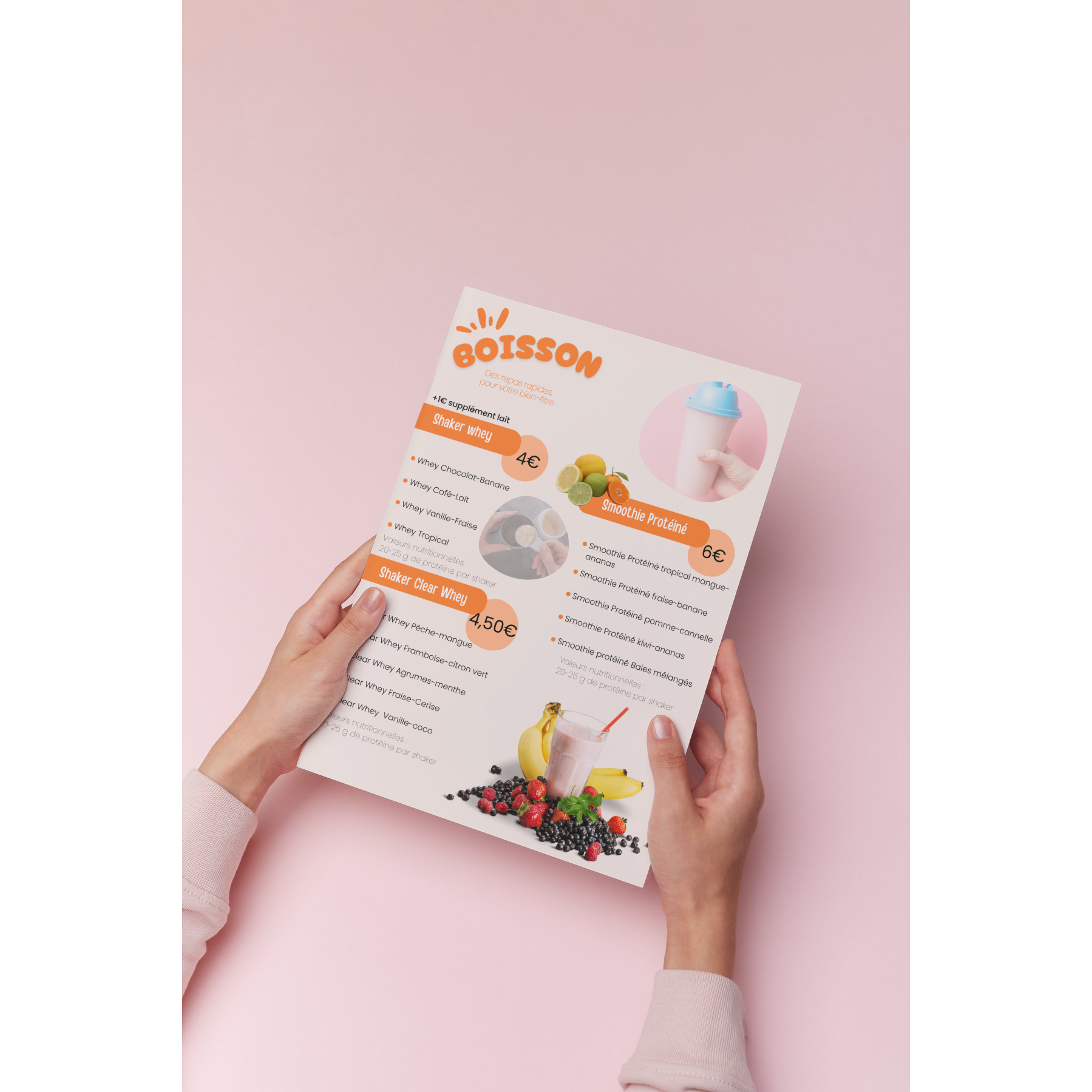 Mockup Menu Boisson