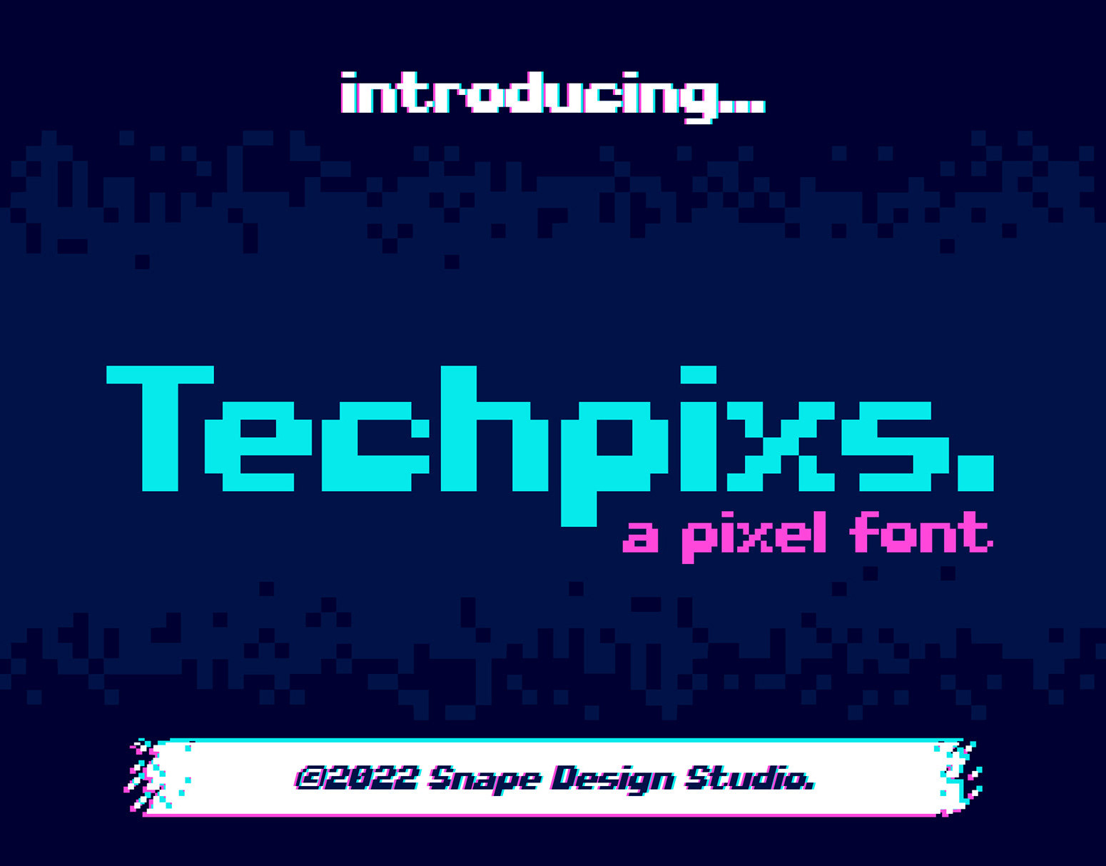 Snape Design Studio - Techpixs - Pixel Font