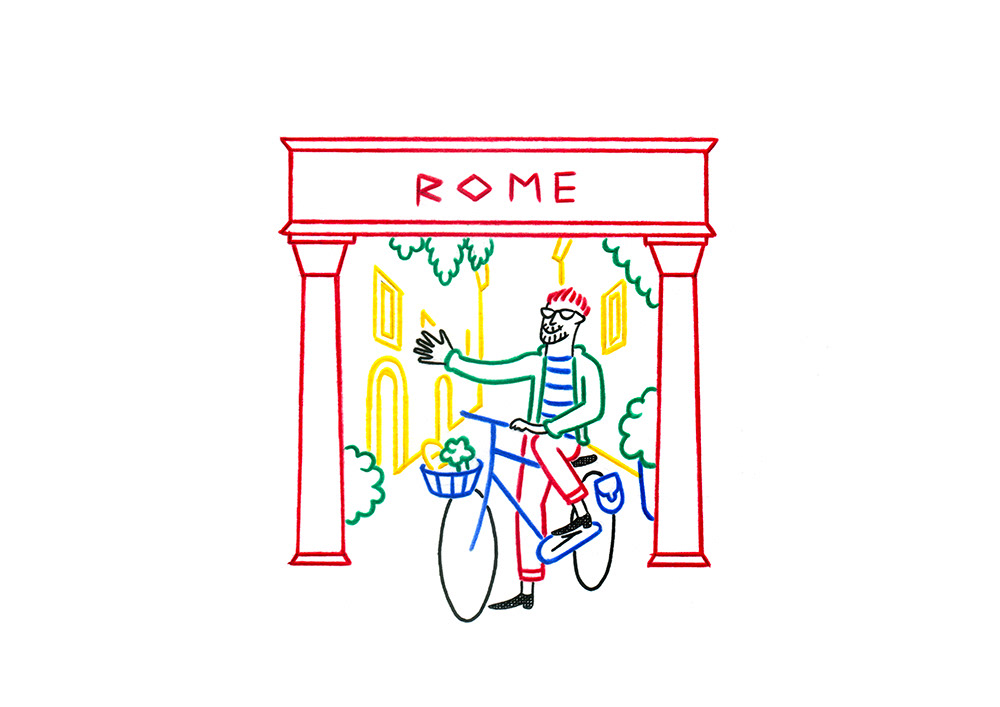 THIS WAY, pencils and ink fineliner on paper, 21 x 15 cm, 2018