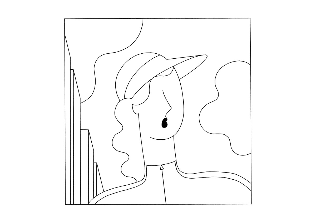 RAGAZZA SPORT, ink fineliner on paper, 29,7 x 21 cm, 2018