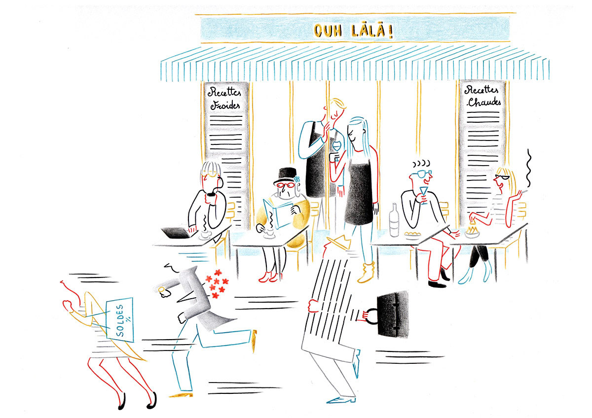 OUH LÀLÀ!, pencils and fineliners on paper, 29,7 x 21 cm, 2014