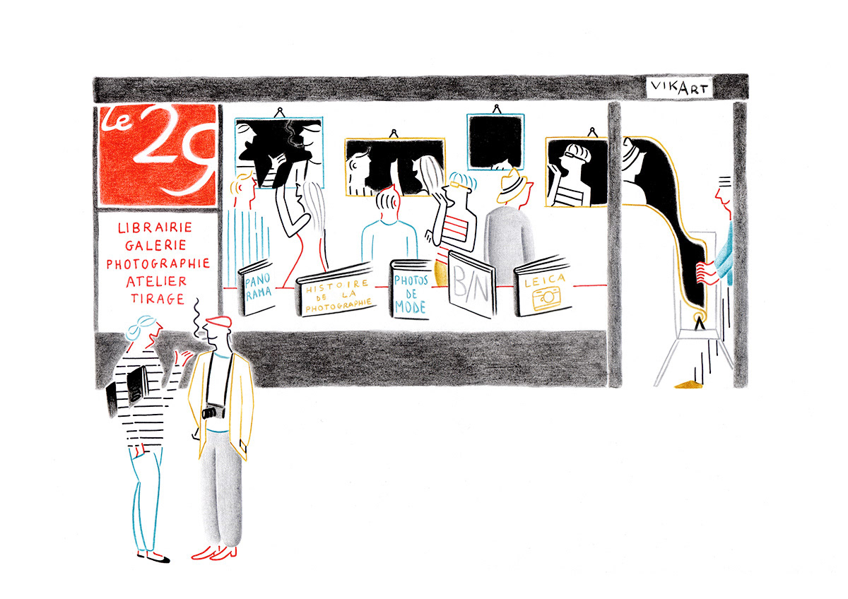 LIBRAIRIE LE 29, pencils and fineliners on paper, 29,7 x 21 cm, 2014