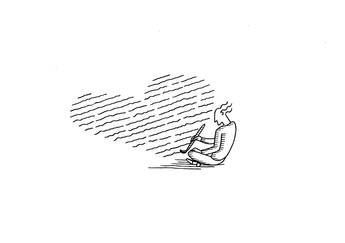 WRITING, ink fineliners on paper, 21 x 15 cm, 2017