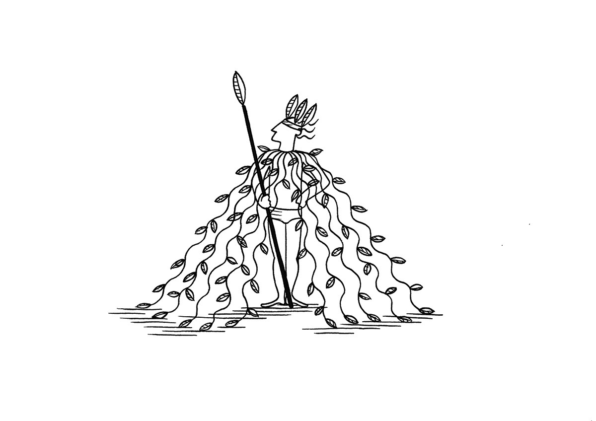 CHOSEN POVERTY, ink fineliners on paper, 21 x 15 cm, 2017