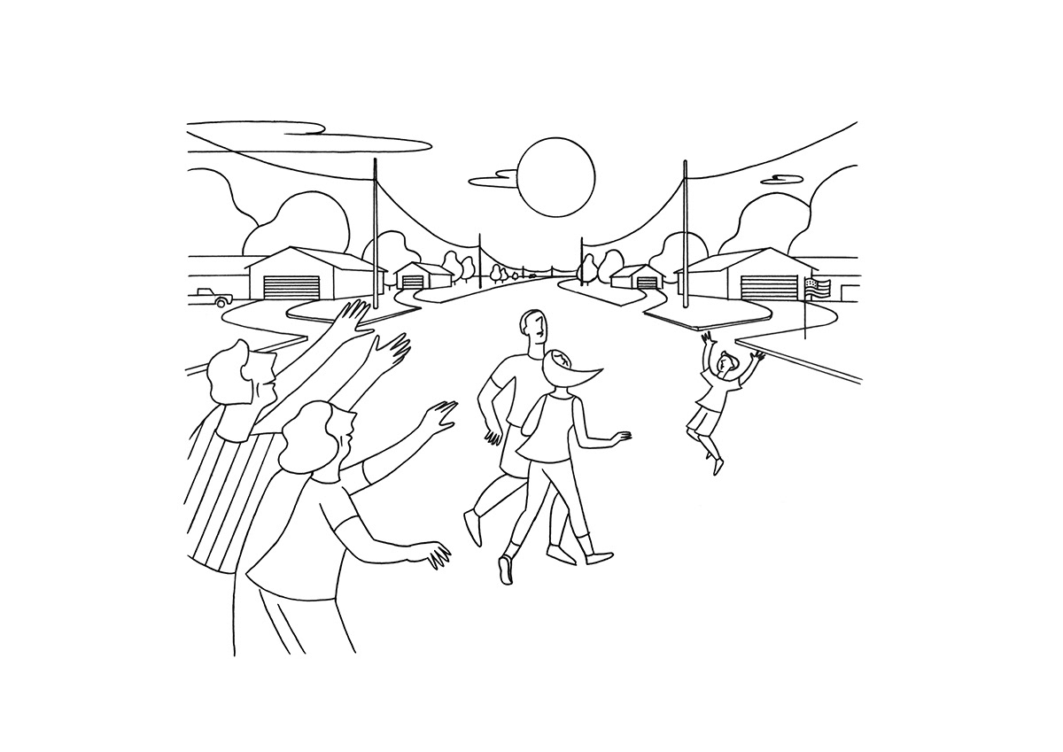 FAMILY HORIZON, ink fineliner on paper, 29,7 x 21 cm, 2019