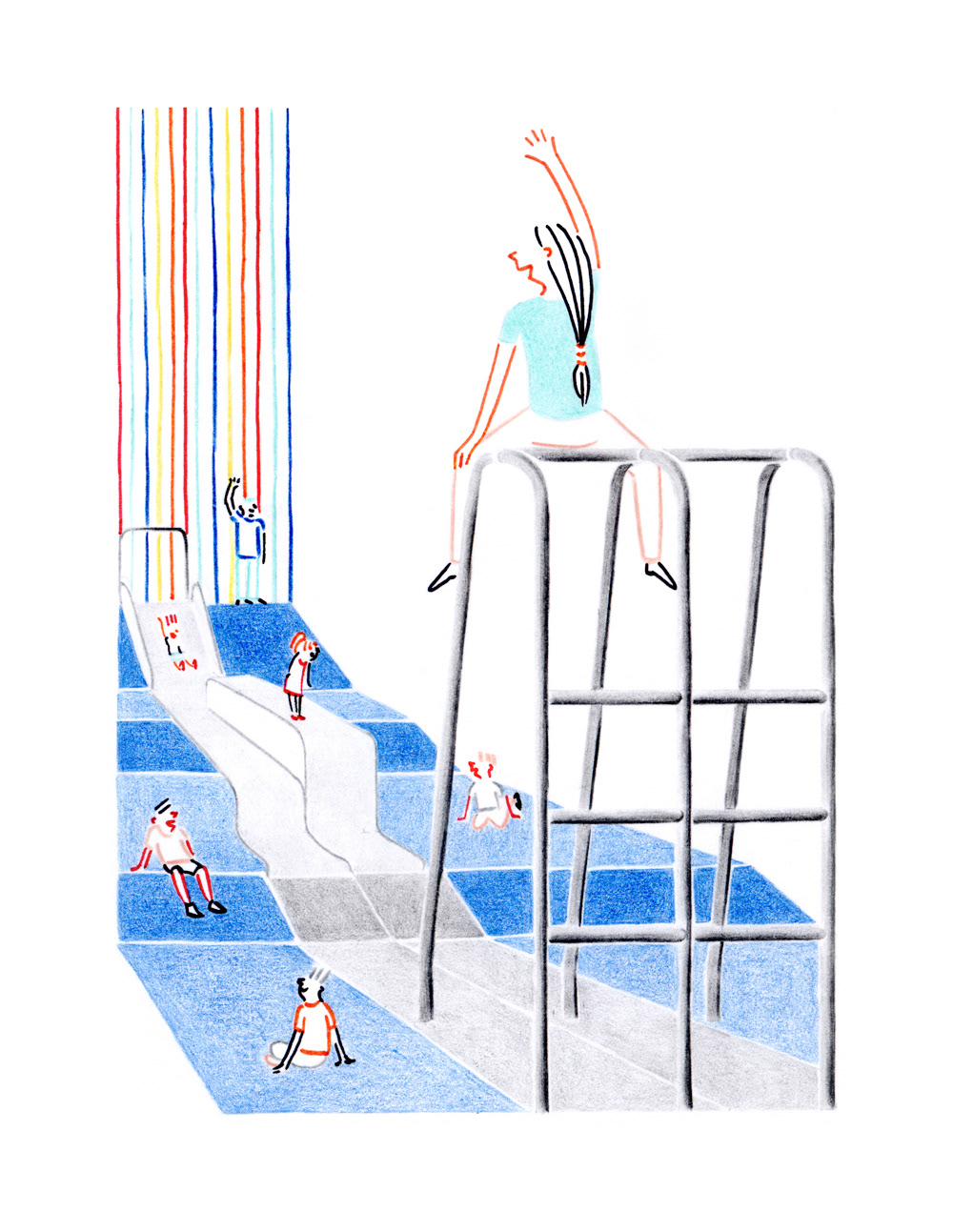 SLIDES, pencils and fineliners on paper, 15 x 21 cm, 2014