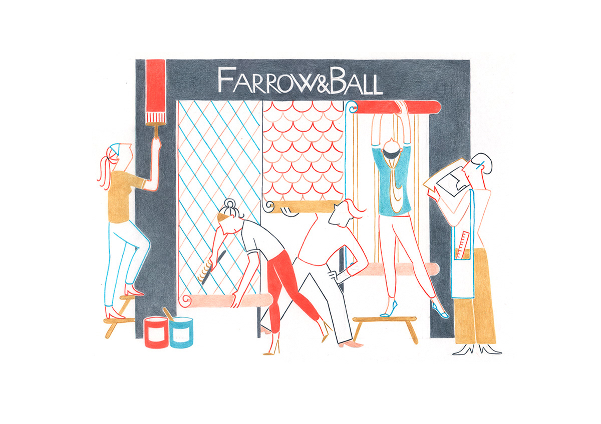 FARROW & BALL, pencils and fineliners on paper, 29,7 x 21 cm, 2015